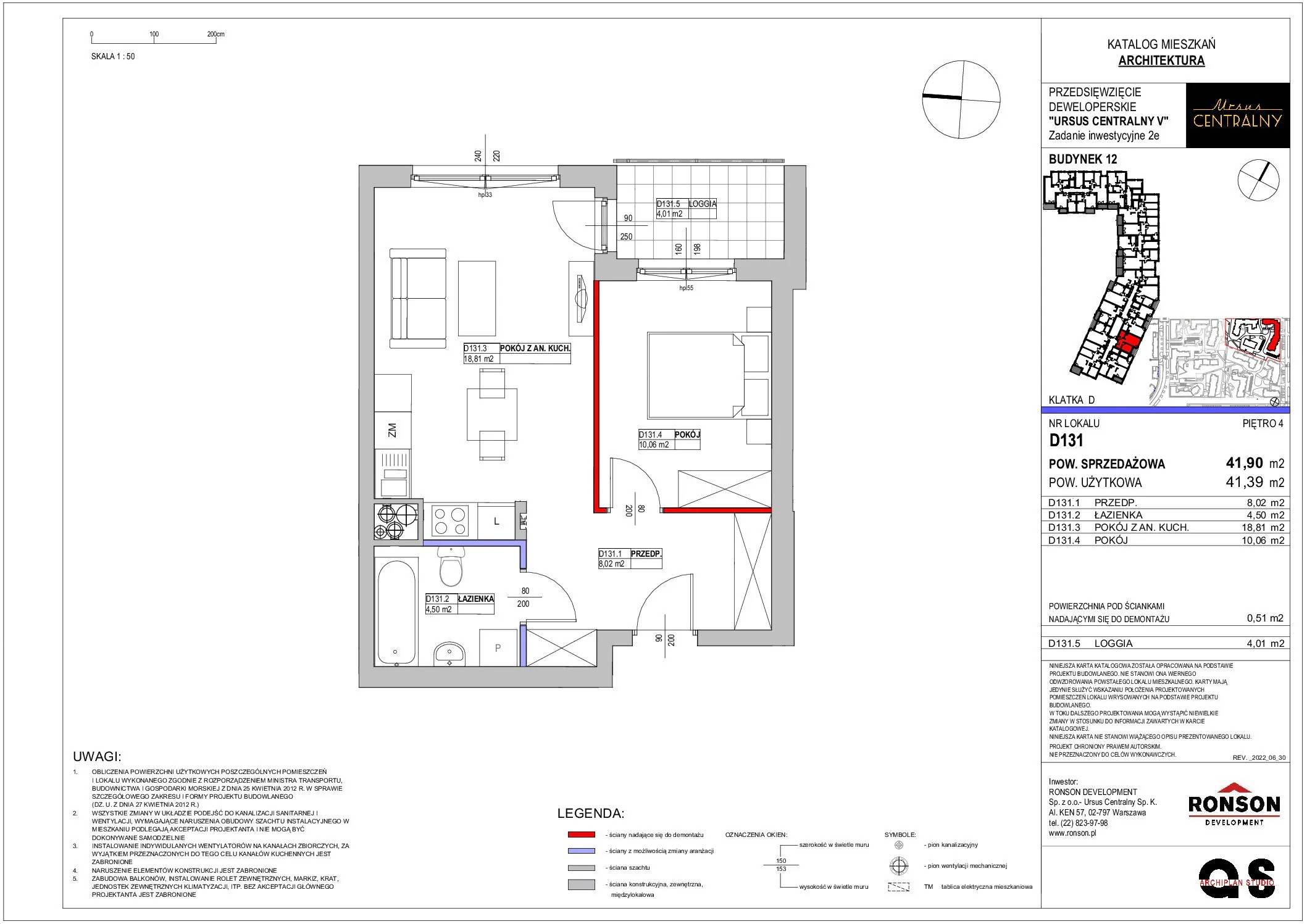 Ursus Centralny – inwestycja Ronson - lokal D131, budynek 12
