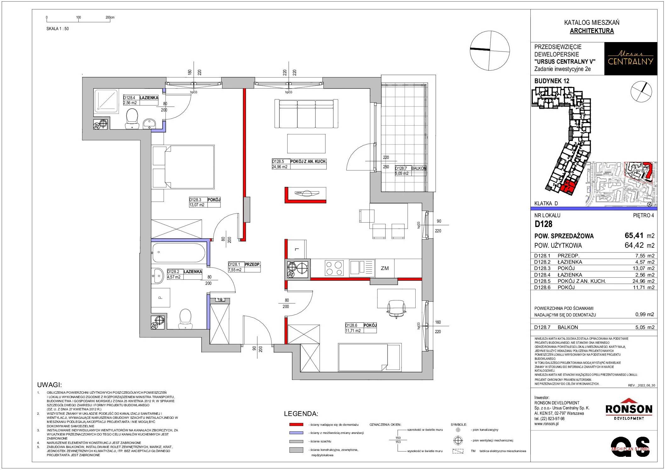 Ursus Centralny – inwestycja Ronson - lokal D128, budynek 12