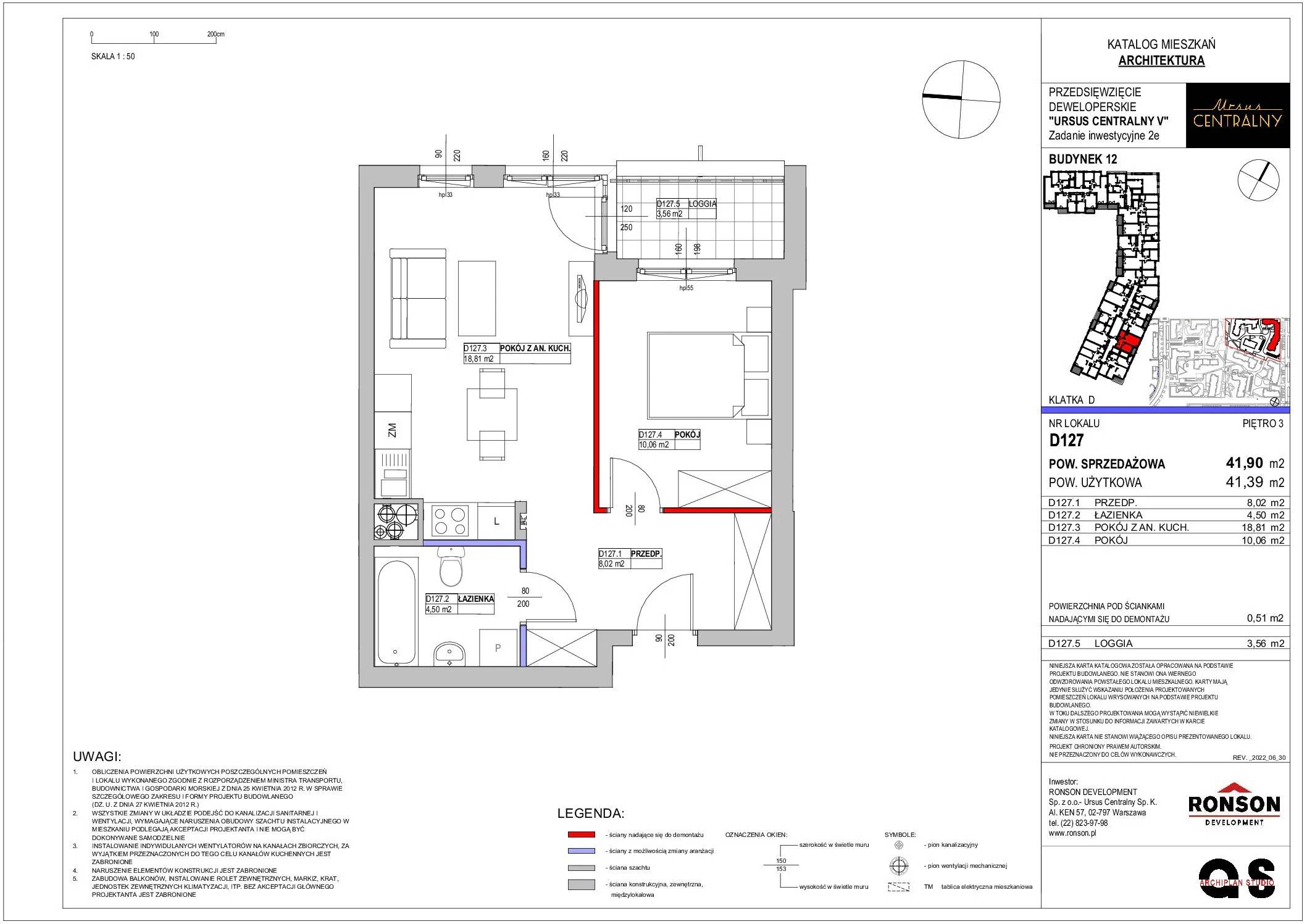 Ursus Centralny – inwestycja Ronson - lokal D127, budynek 12
