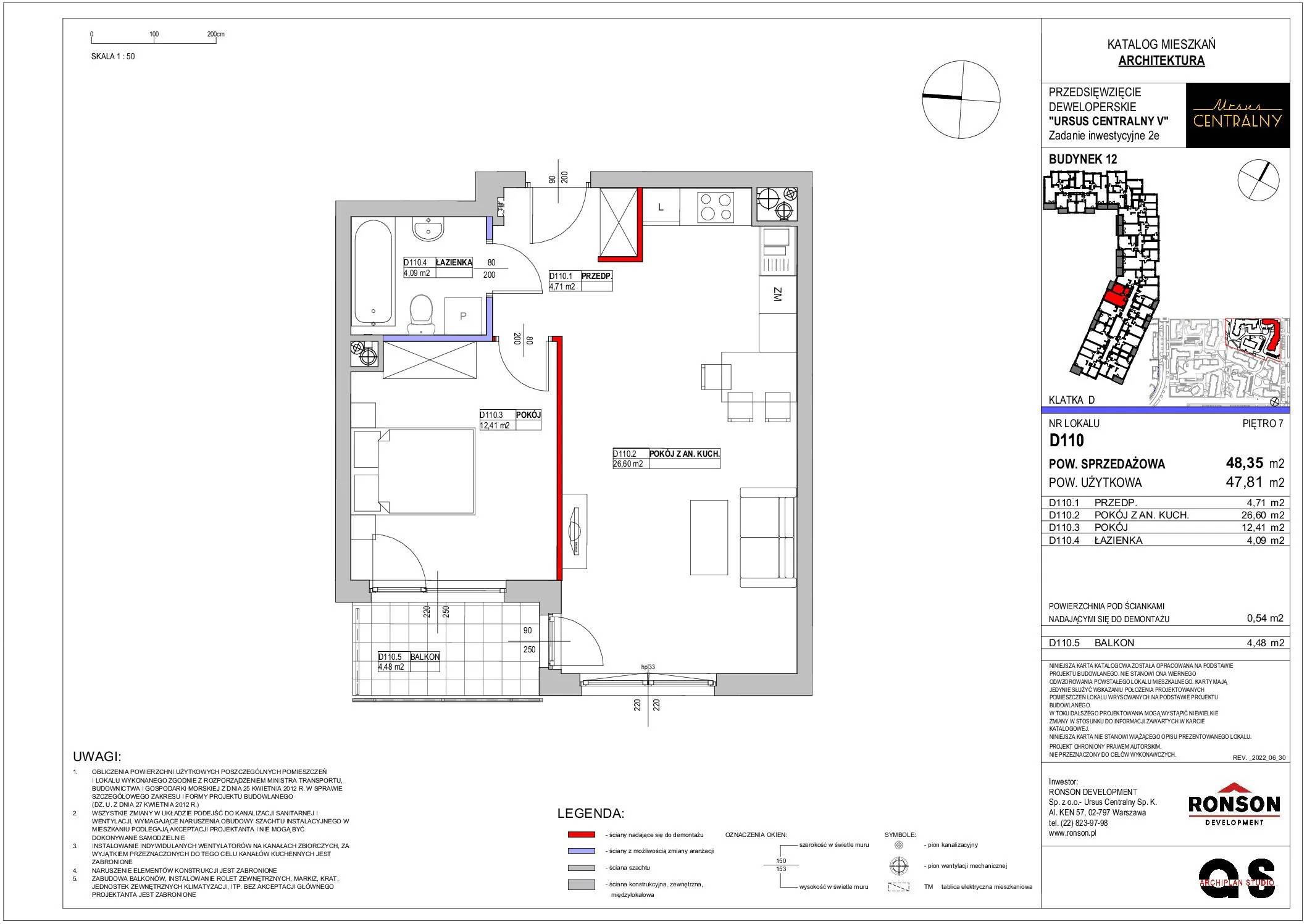 Ursus Centralny – inwestycja Ronson - lokal D110, budynek 12