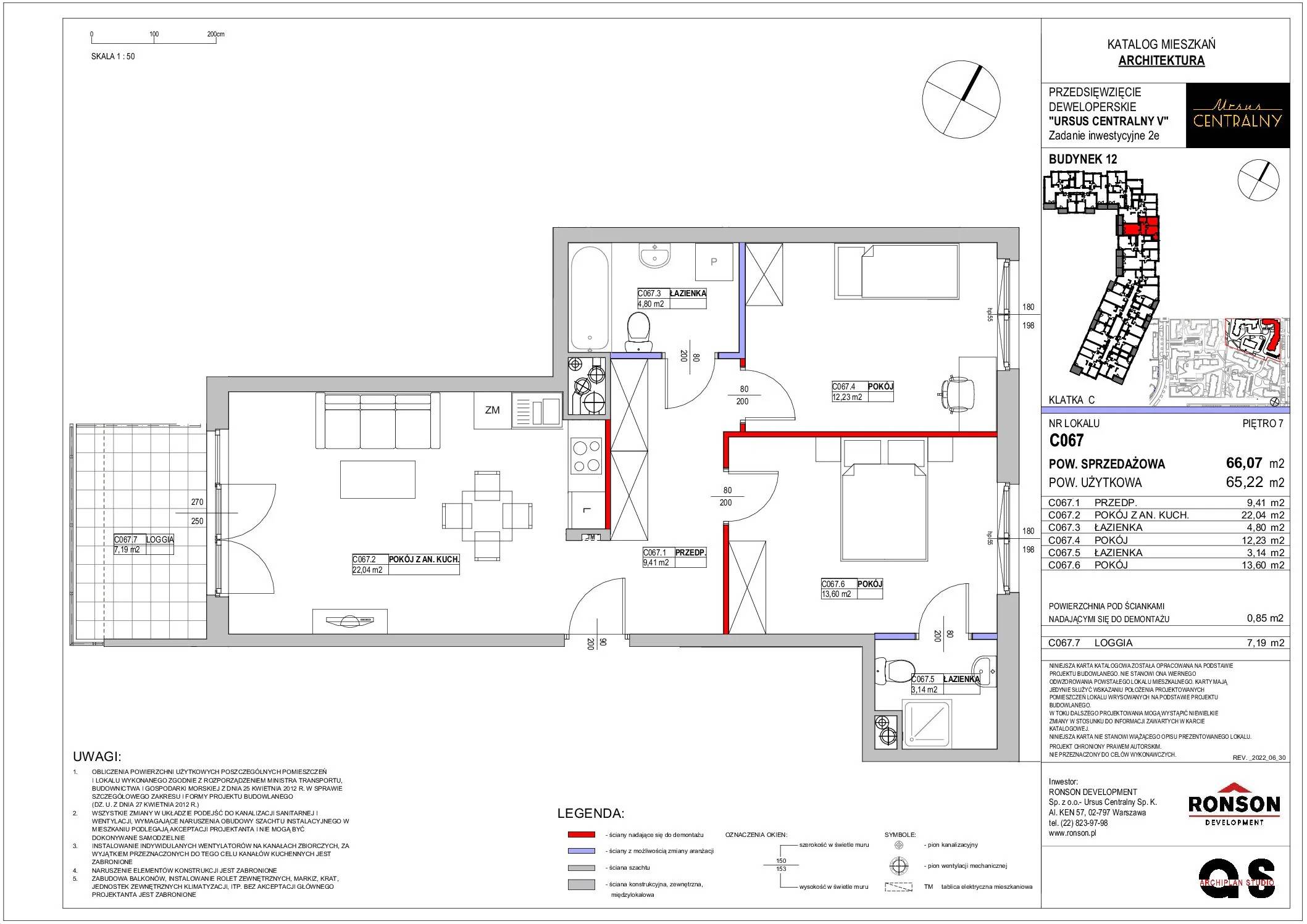 Ursus Centralny – inwestycja Ronson - lokal C067, budynek 12