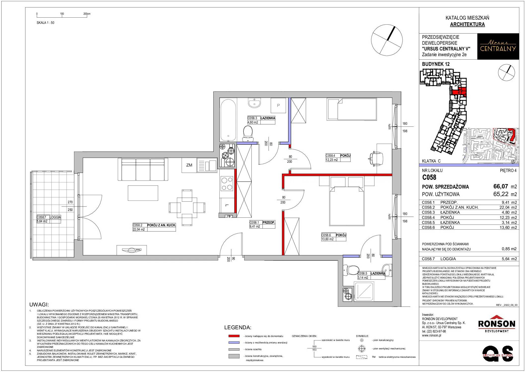 Ursus Centralny – inwestycja Ronson - lokal C058, budynek 12