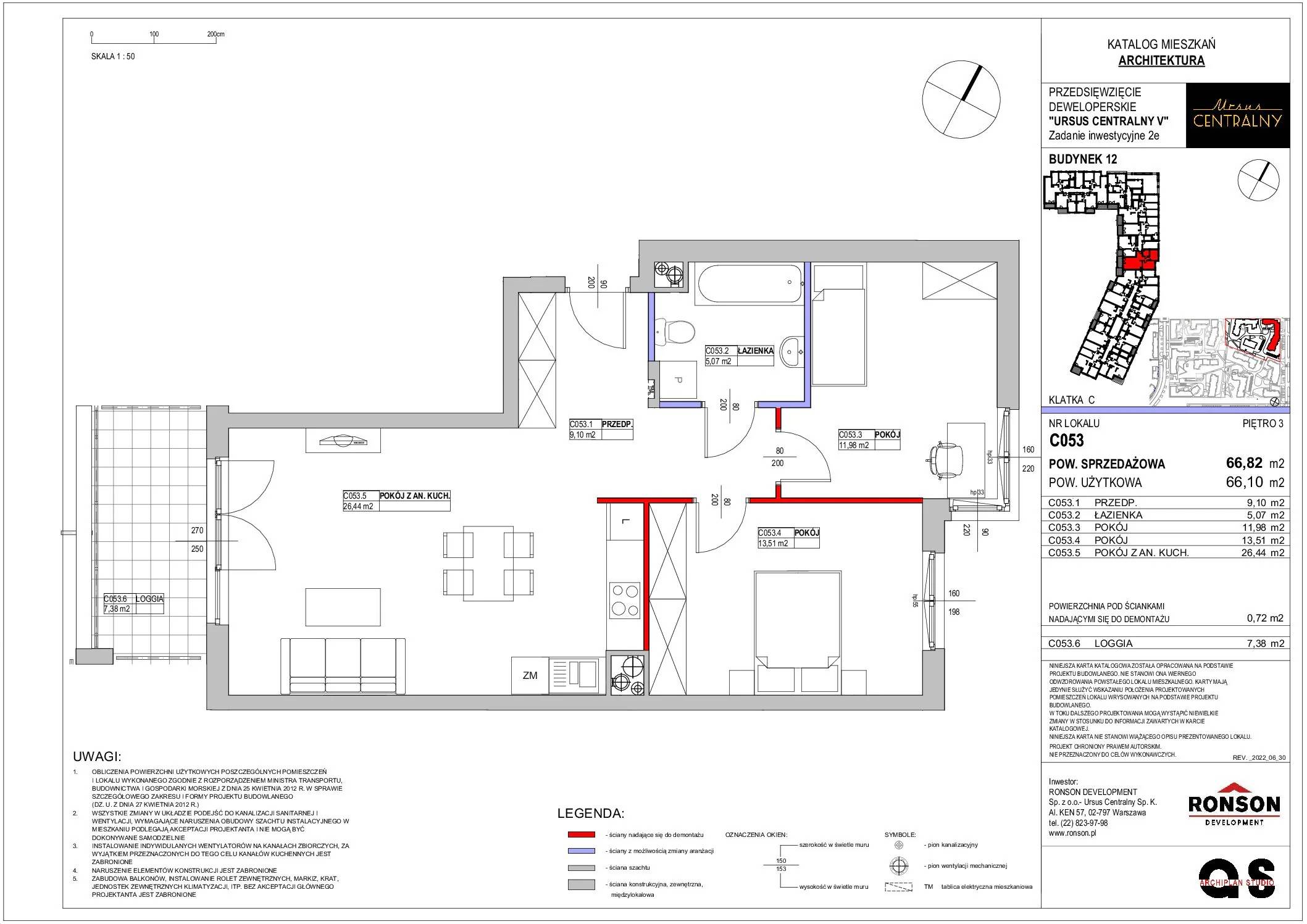 Ursus Centralny – inwestycja Ronson - lokal C053, budynek 12