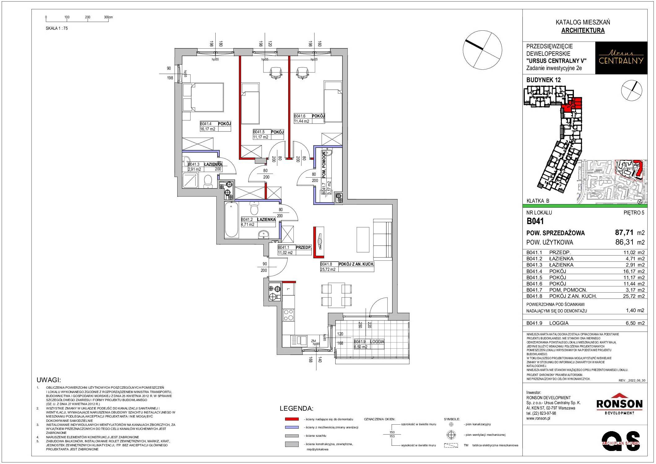 Ursus Centralny – inwestycja Ronson - lokal B041, budynek 12