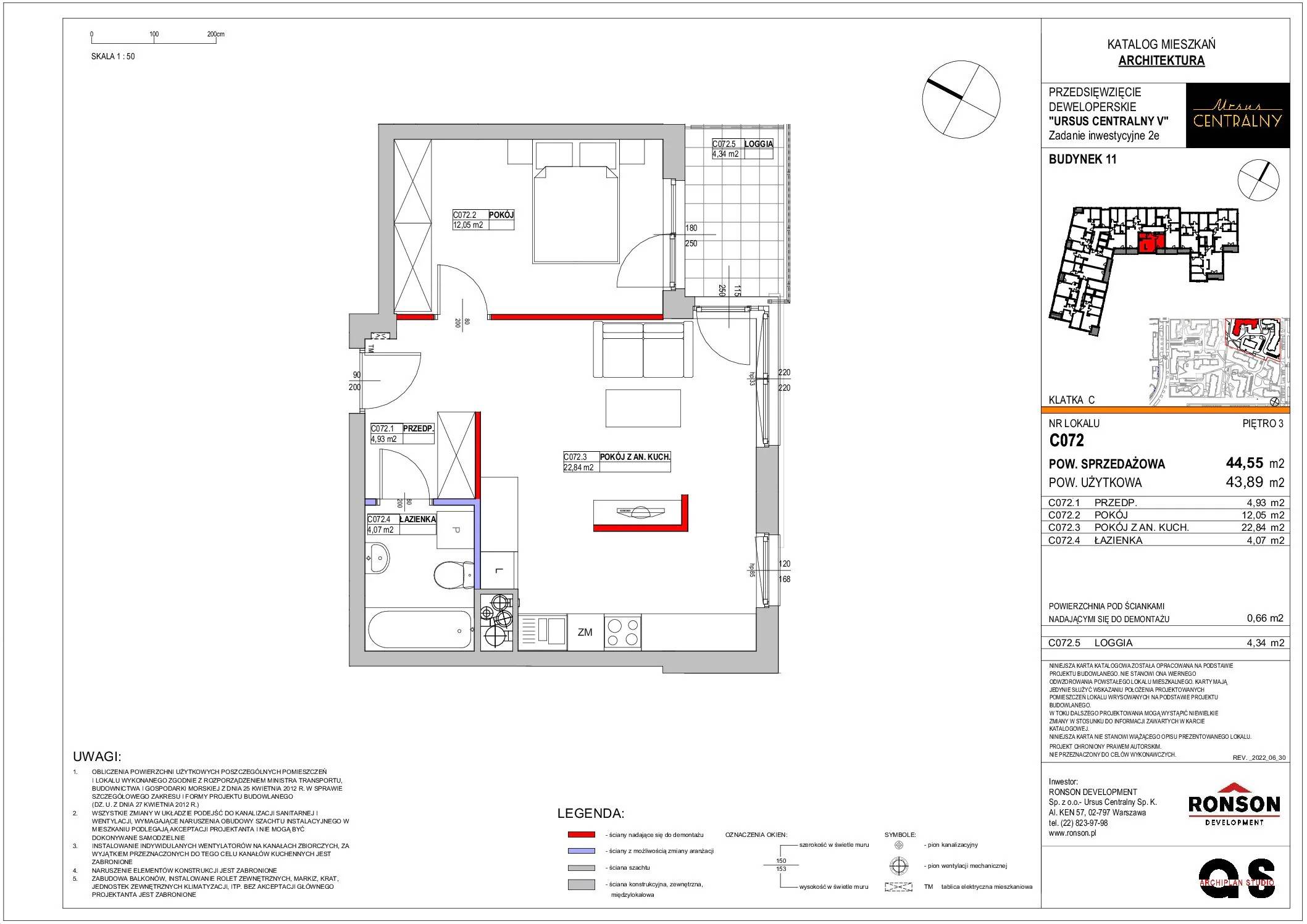 Ursus Centralny – inwestycja Ronson - lokal C072, budynek 11