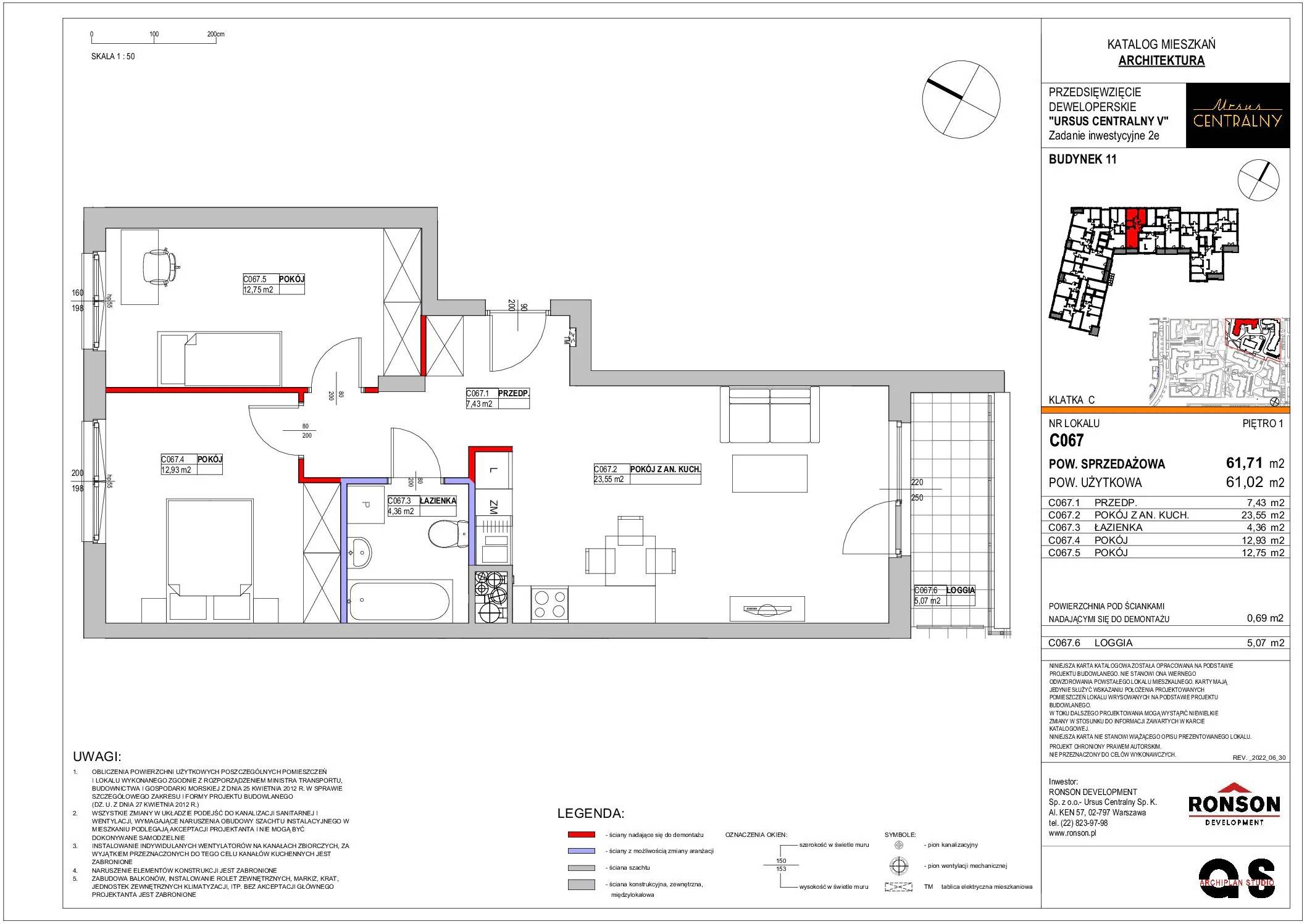 Ursus Centralny – inwestycja Ronson - lokal C067, budynek 11