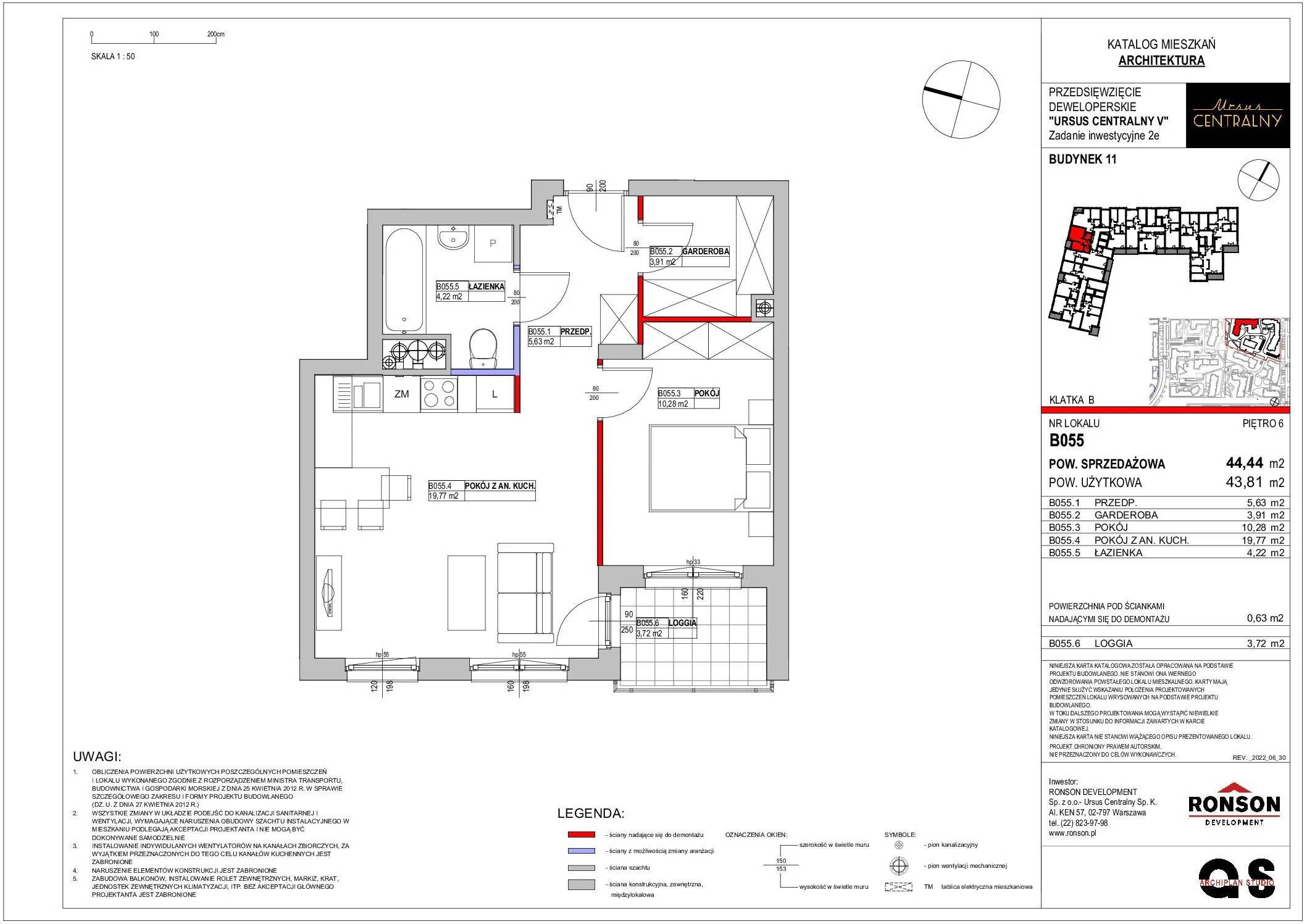 Ursus Centralny – inwestycja Ronson - lokal B055, budynek 11