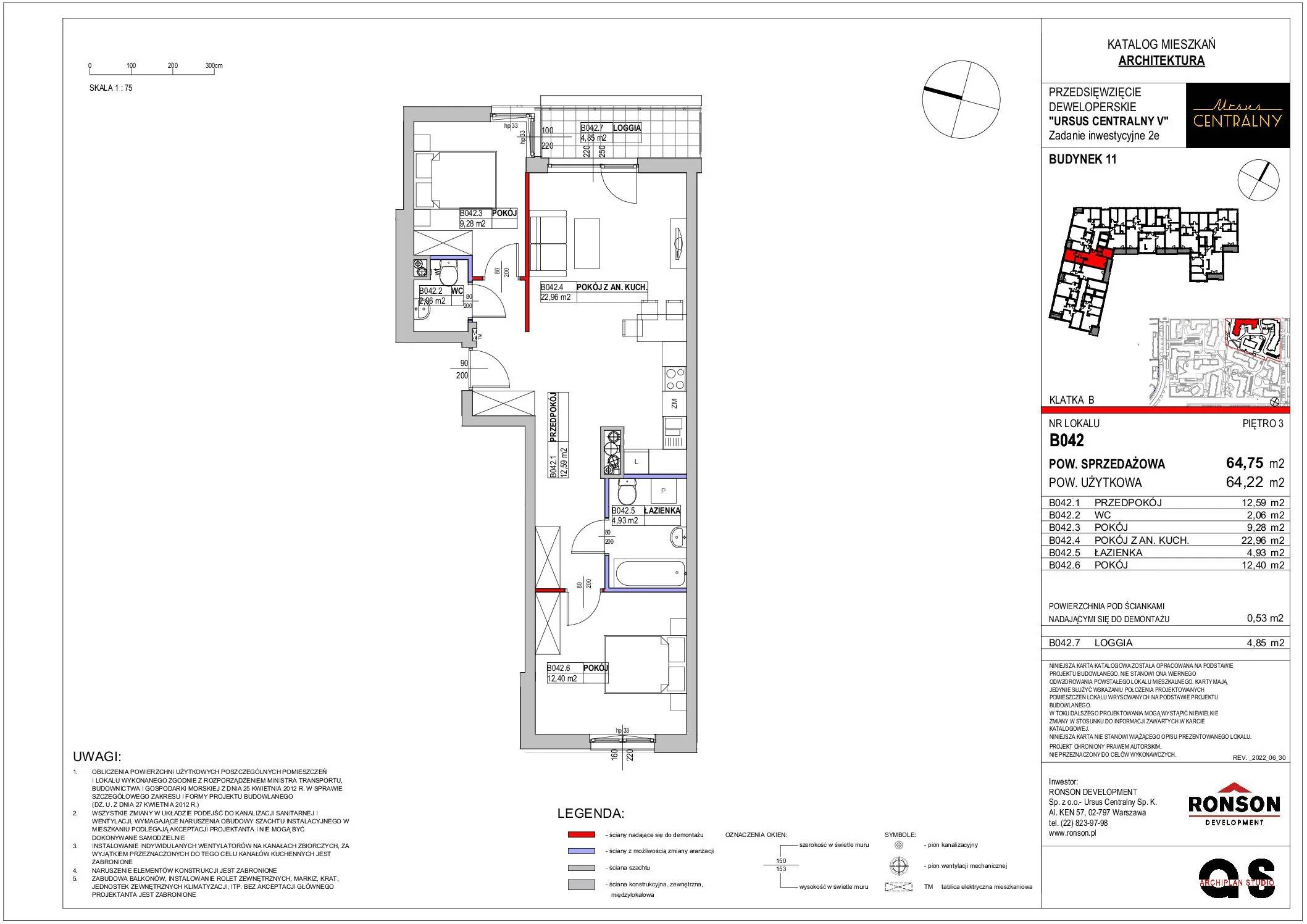 Ursus Centralny – inwestycja Ronson - lokal B042, budynek 11