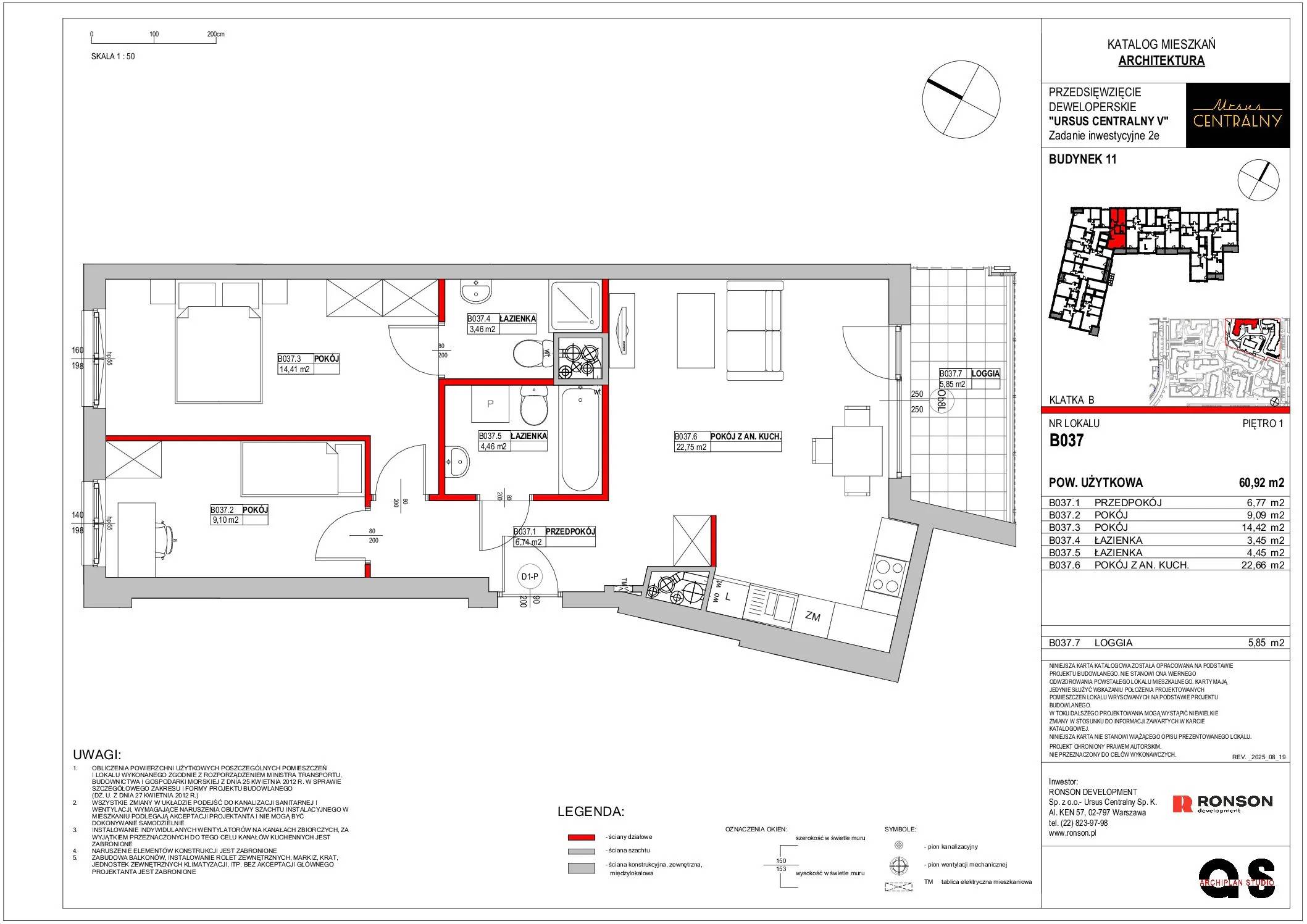Ursus Centralny – inwestycja Ronson - lokal B037, budynek 11