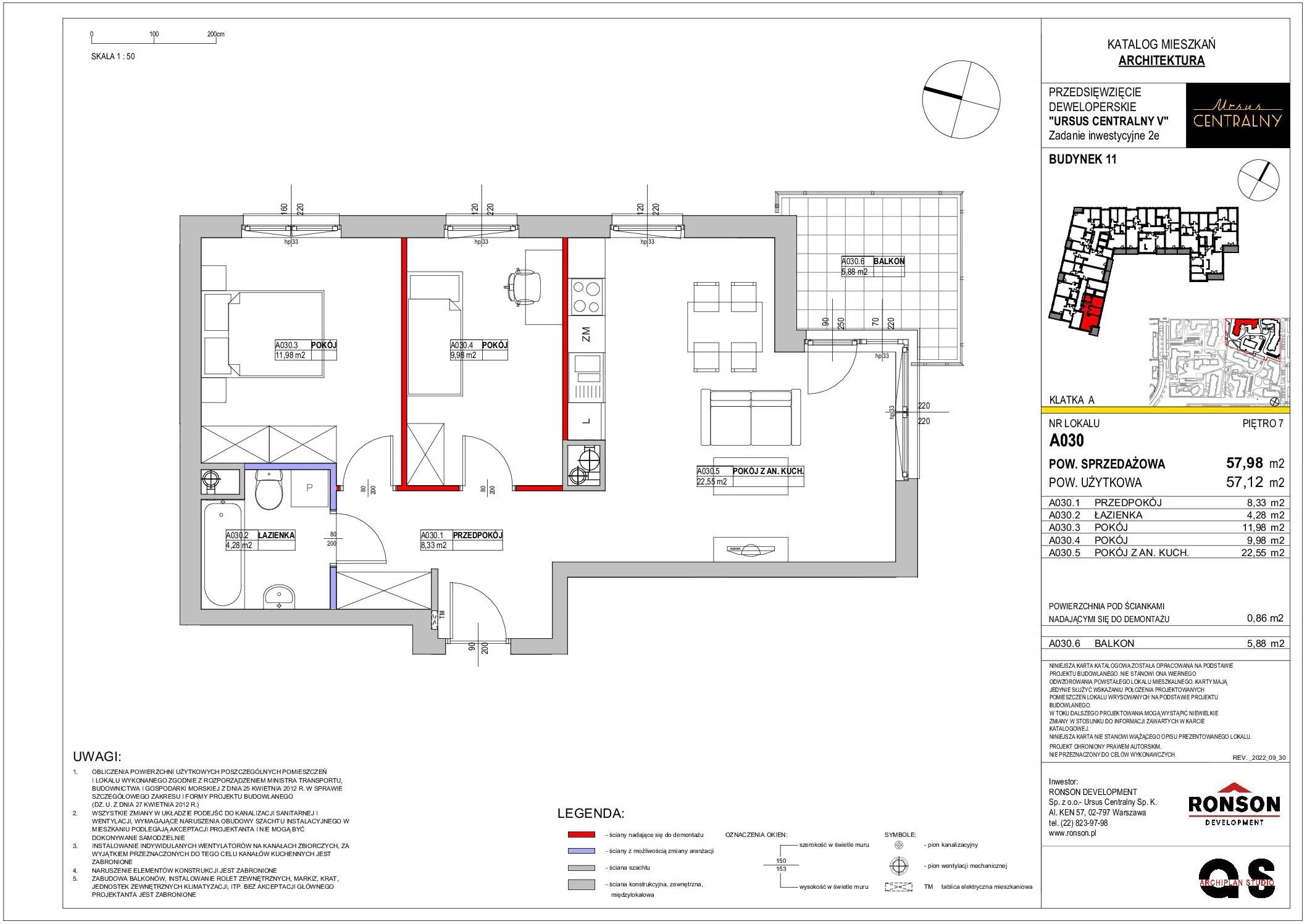 Ursus Centralny – inwestycja Ronson - lokal A030, budynek 11