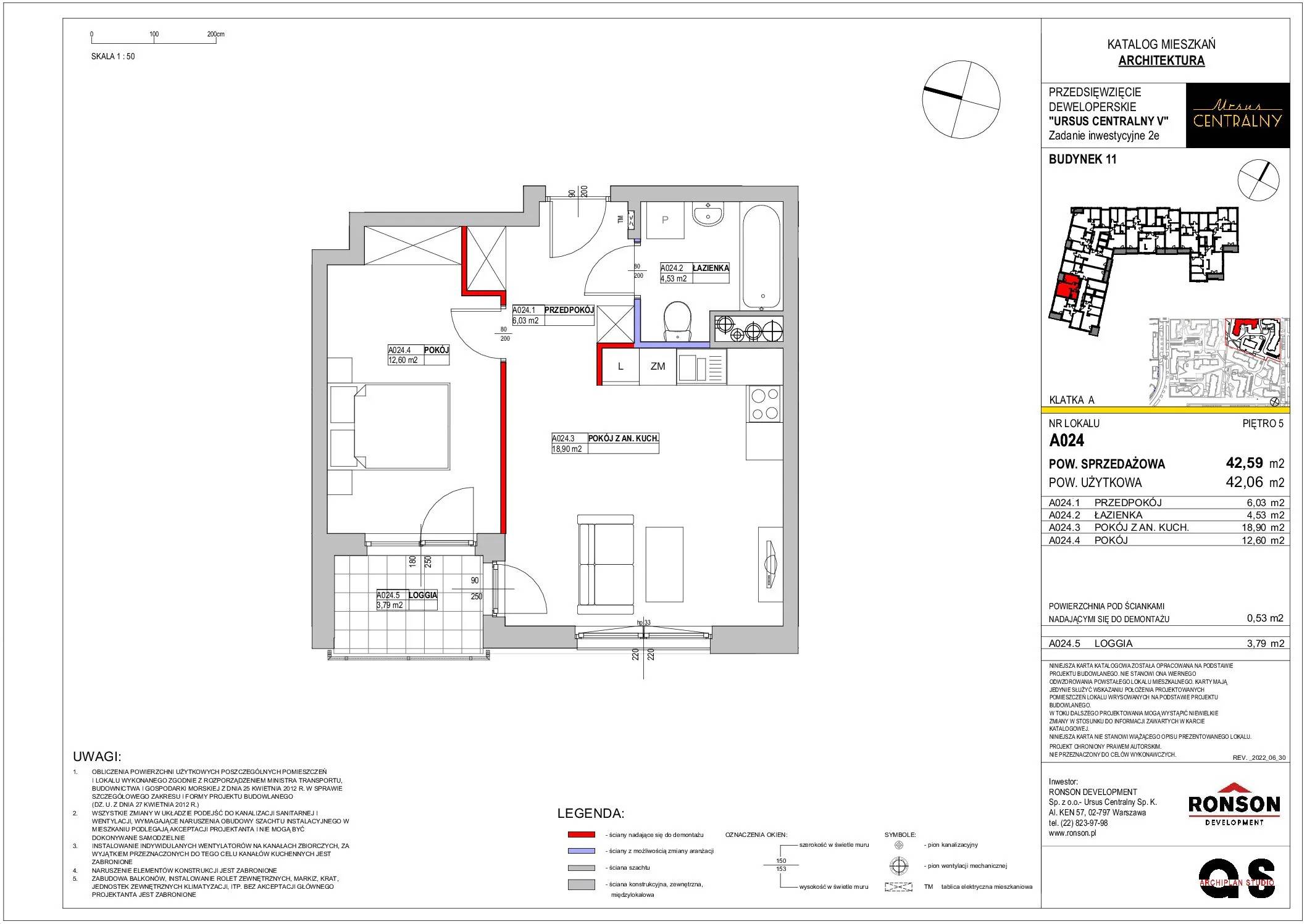 Ursus Centralny – inwestycja Ronson - lokal A024, budynek 11