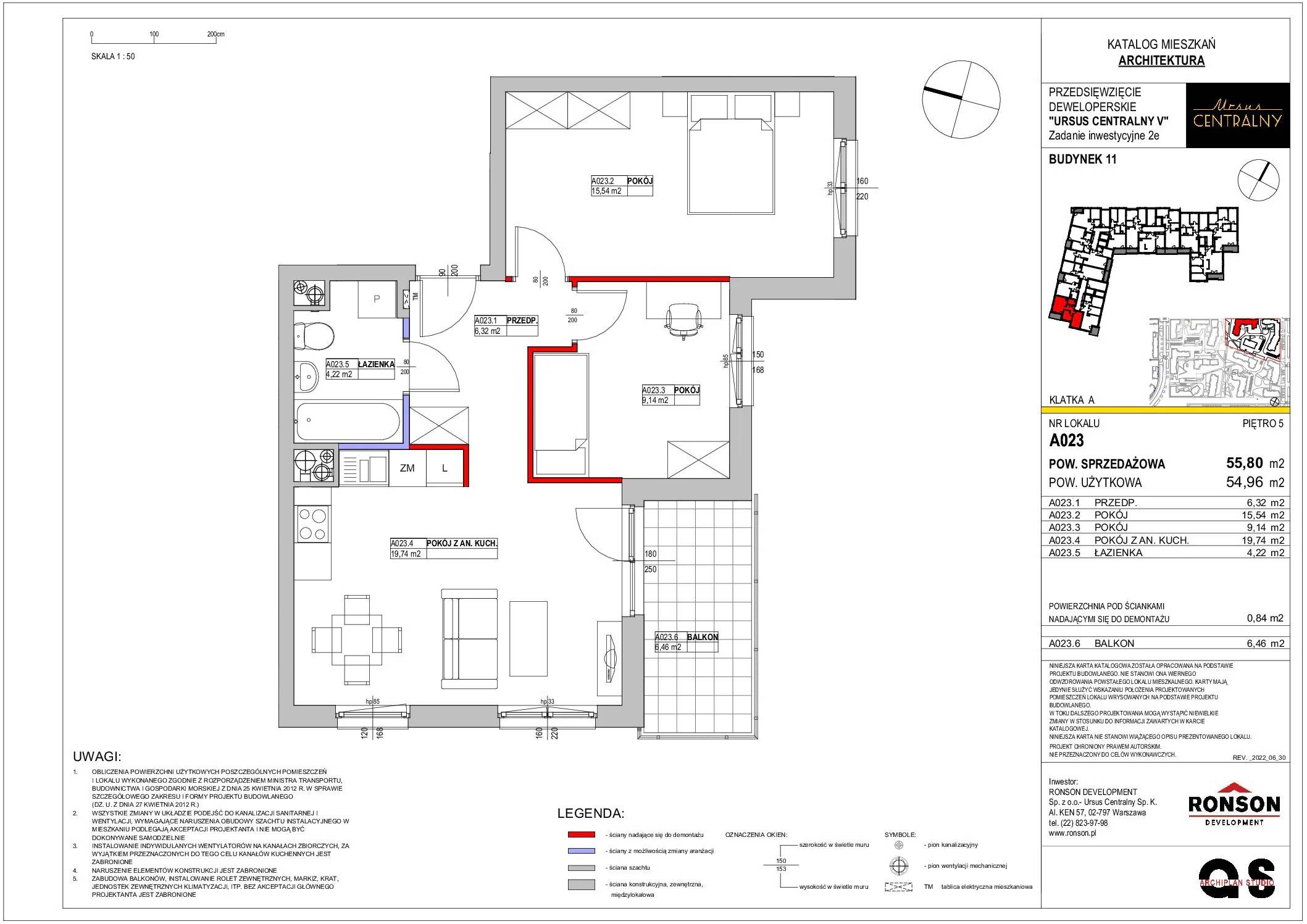 Ursus Centralny – inwestycja Ronson - lokal A023, budynek 11