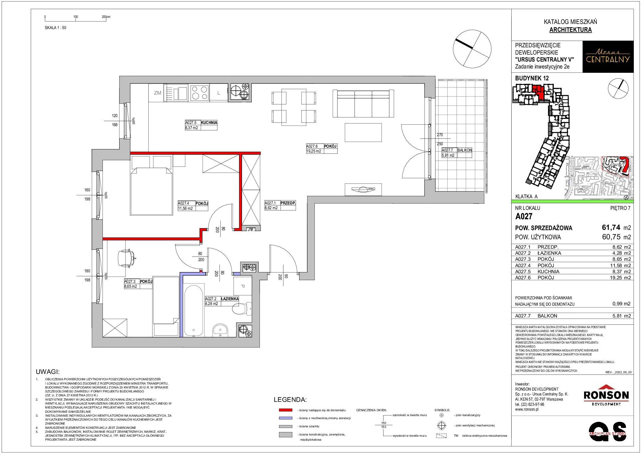 Ursus Centralny – inwestycja Ronson - lokal A027, budynek 12
