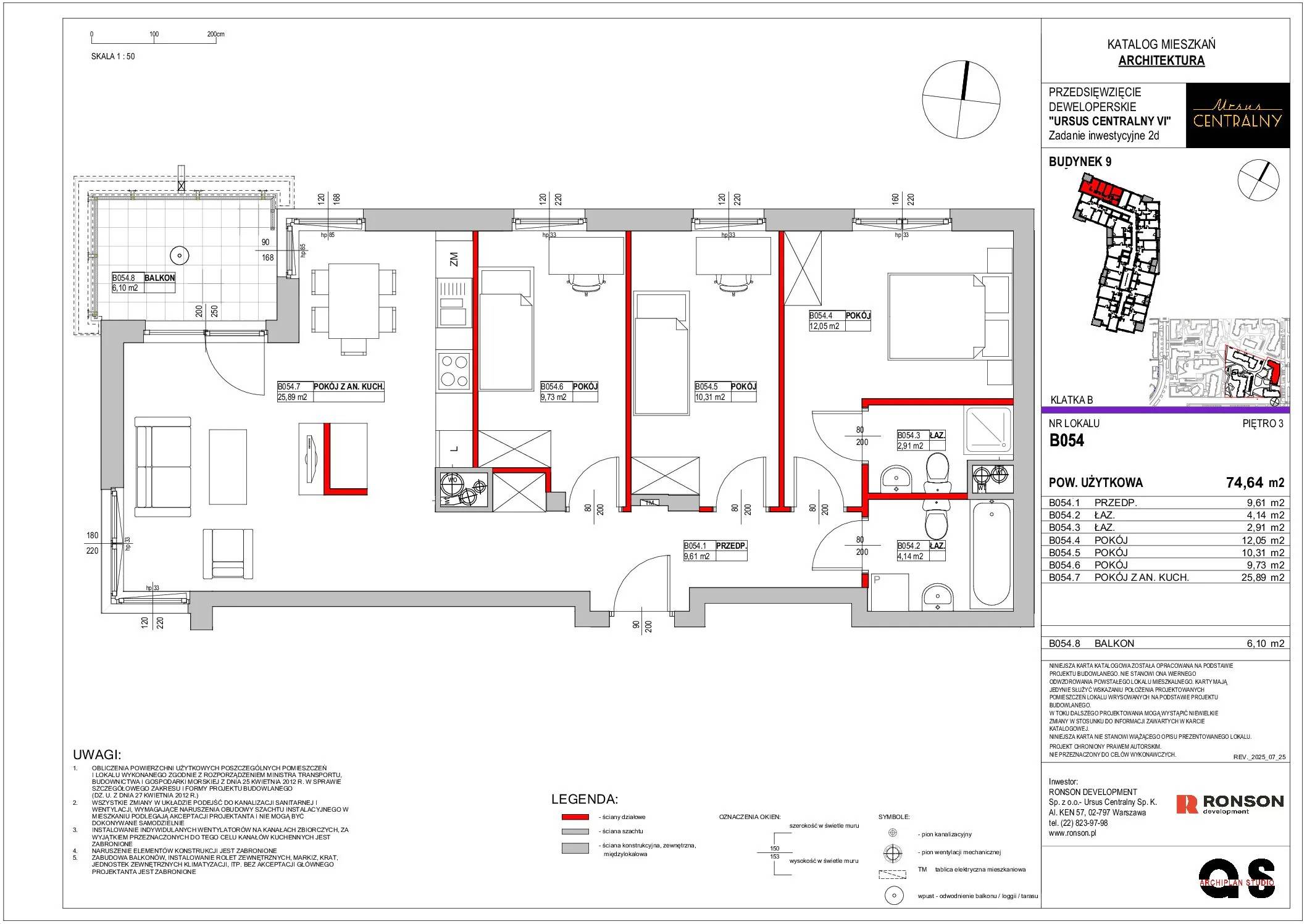 Ursus Centralny – inwestycja Ronson - lokal B054, budynek 9