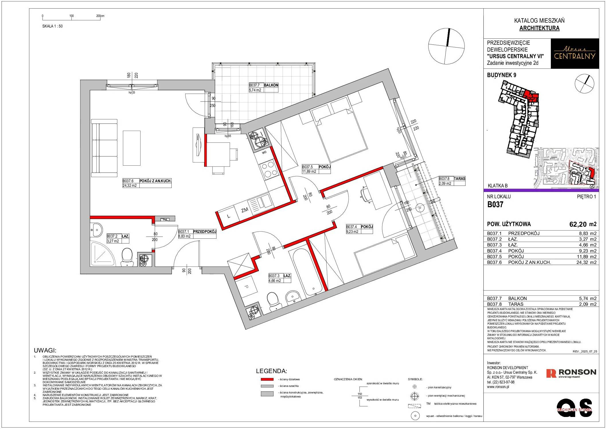 Ursus Centralny – inwestycja Ronson - lokal B037, budynek 9