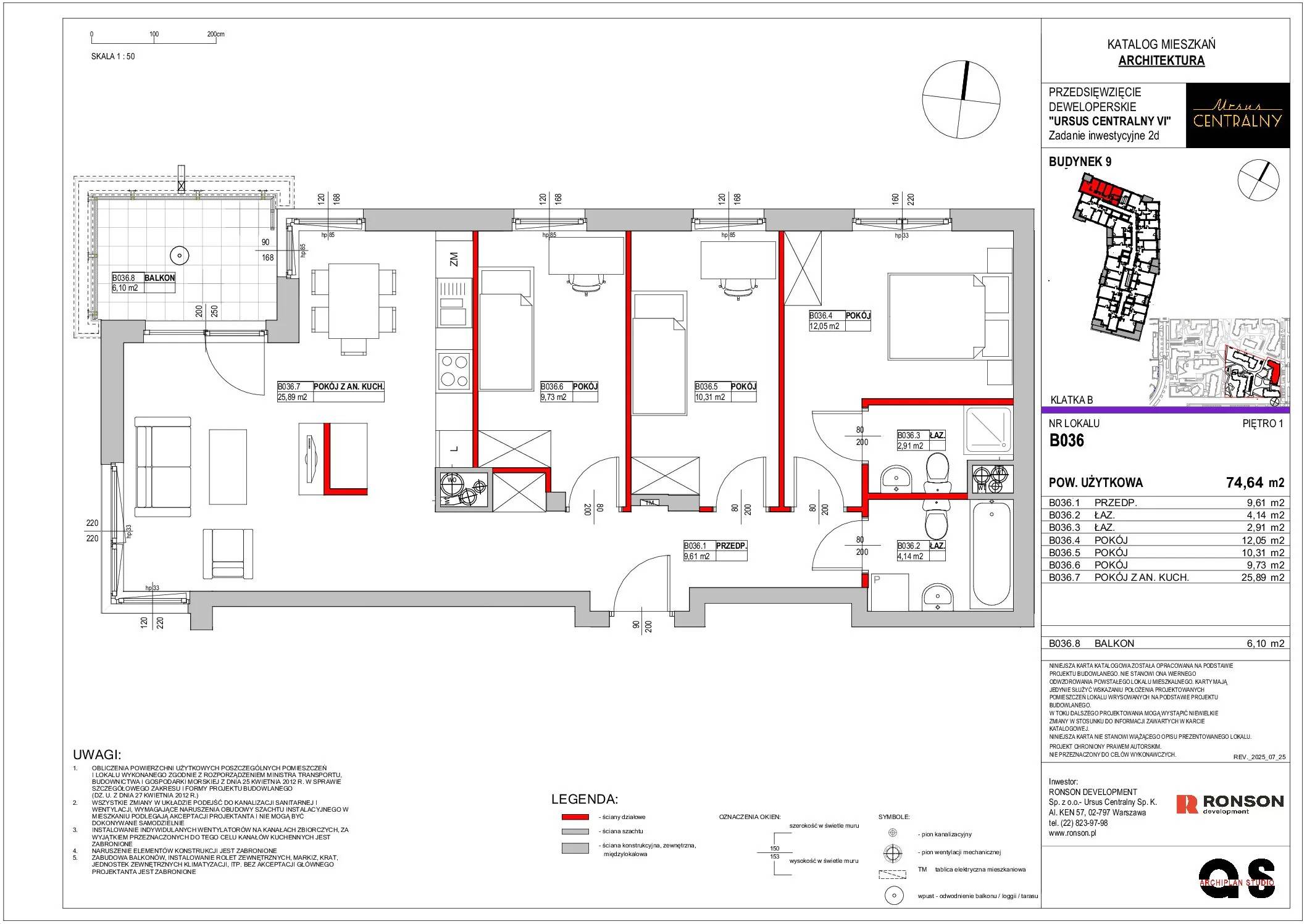 Ursus Centralny – inwestycja Ronson - lokal B036, budynek 9