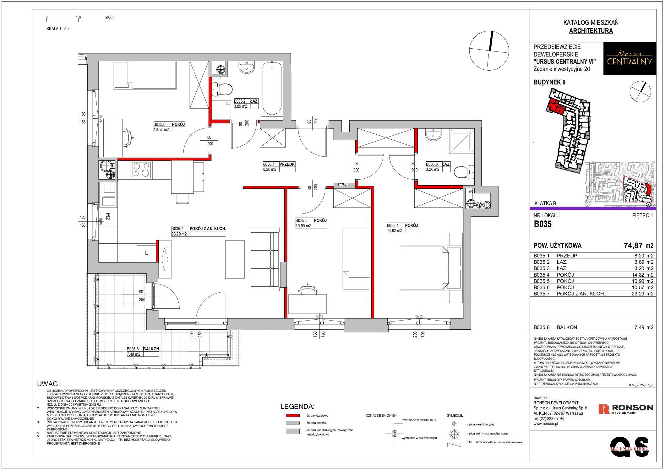 Ursus Centralny – inwestycja Ronson - lokal B035, budynek 9