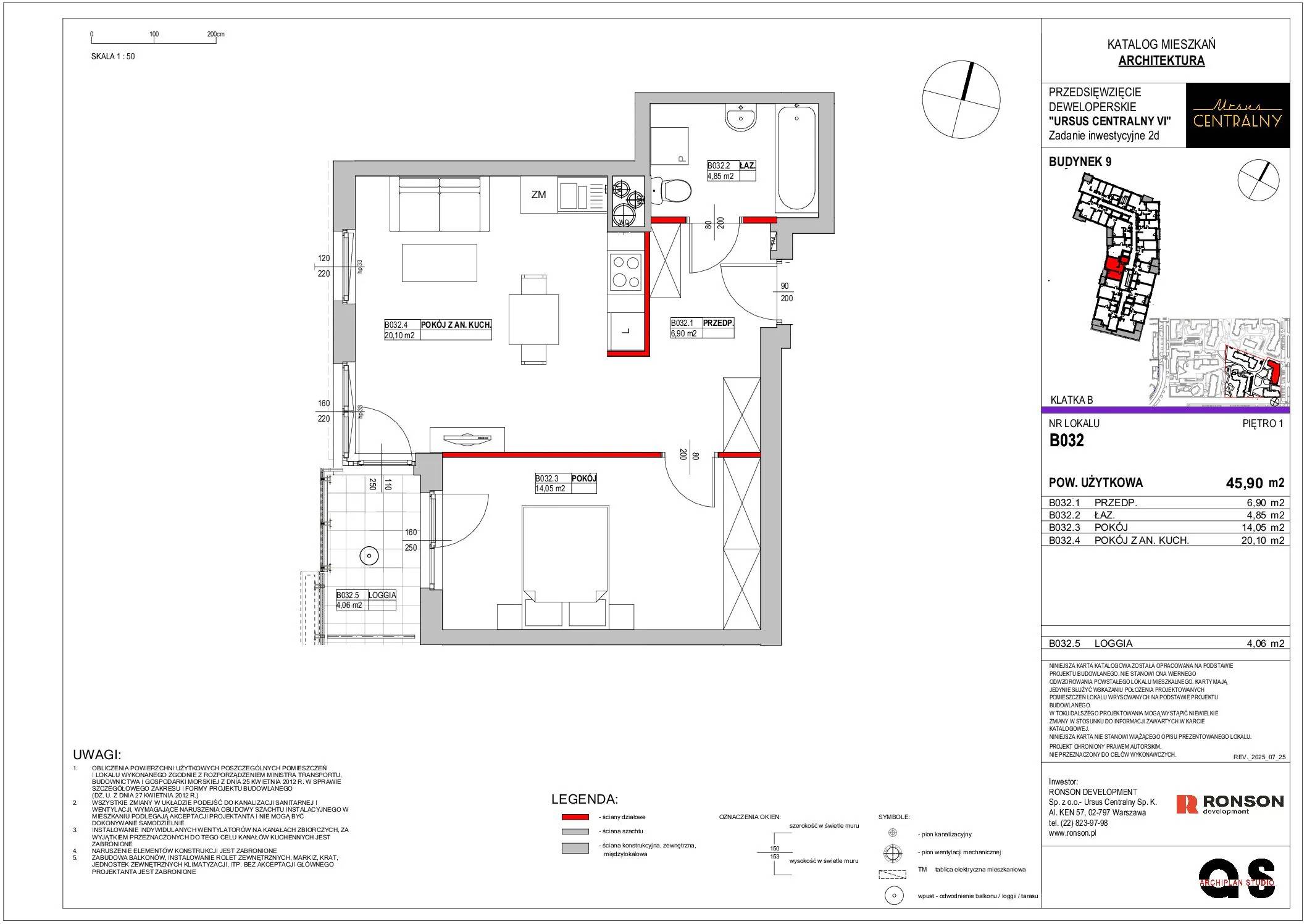 Ursus Centralny – inwestycja Ronson - lokal B032, budynek 9
