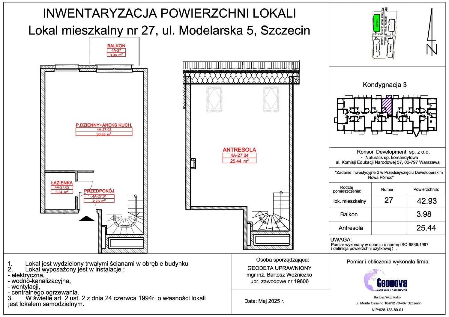 Nowa Północ – inwestycja Ronson - lokal 4A_27, budynek 4