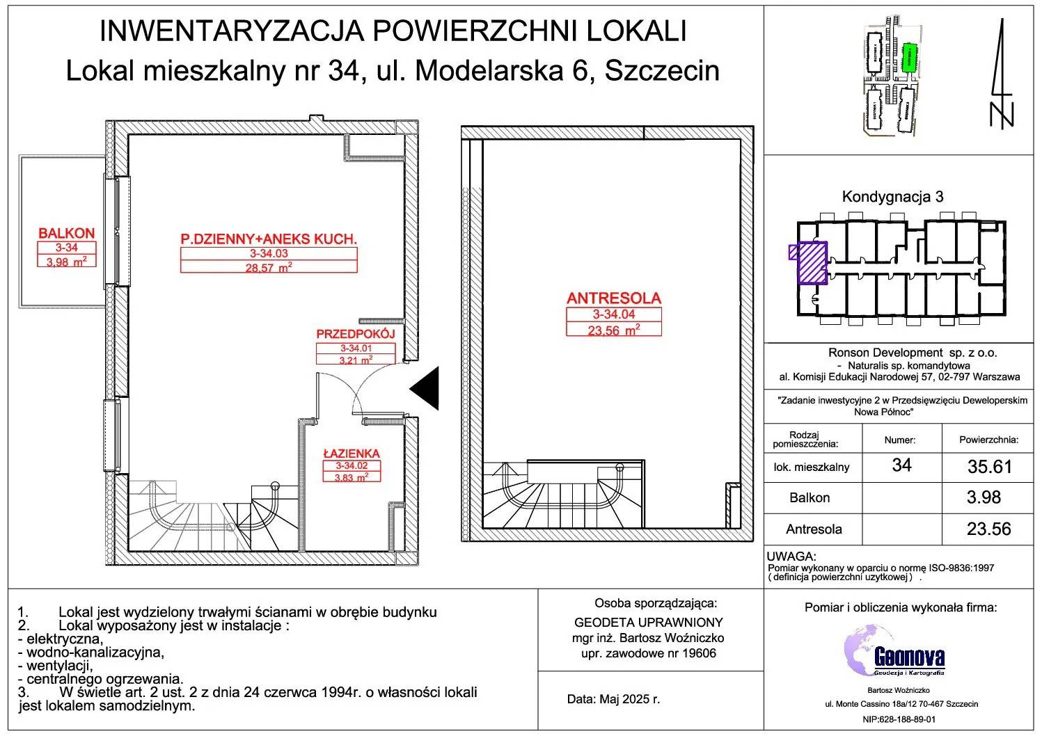 Nowa Północ – inwestycja Ronson - lokal 3A_34, budynek 3