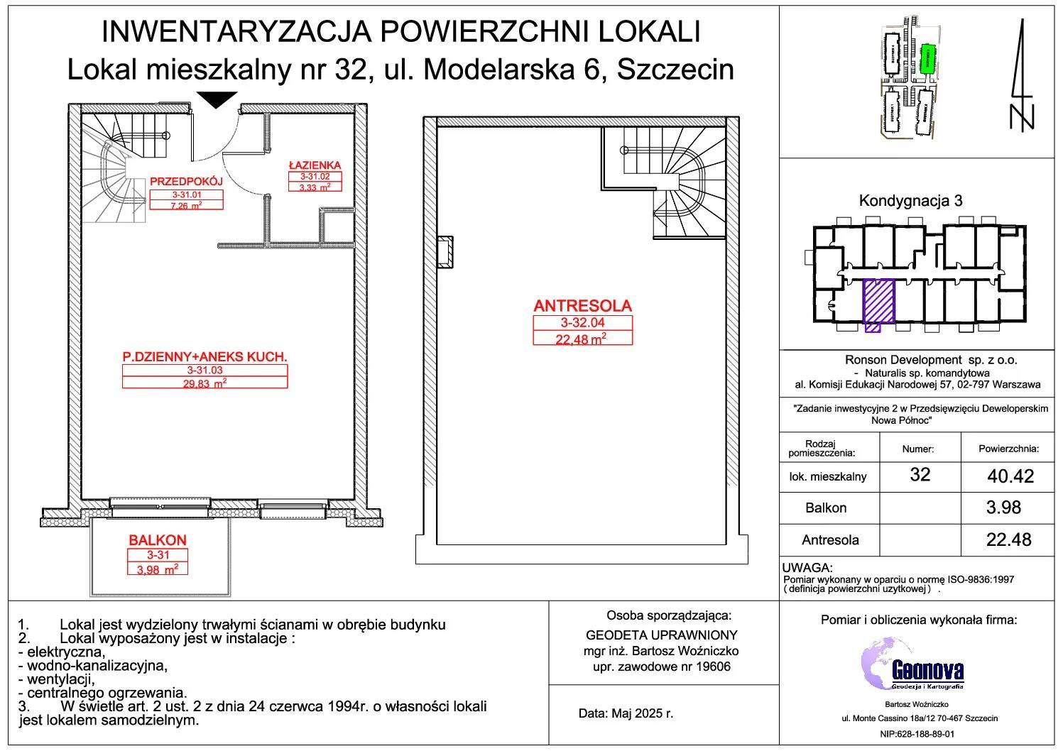 Nowa Północ – inwestycja Ronson - lokal 3A_32, budynek 3