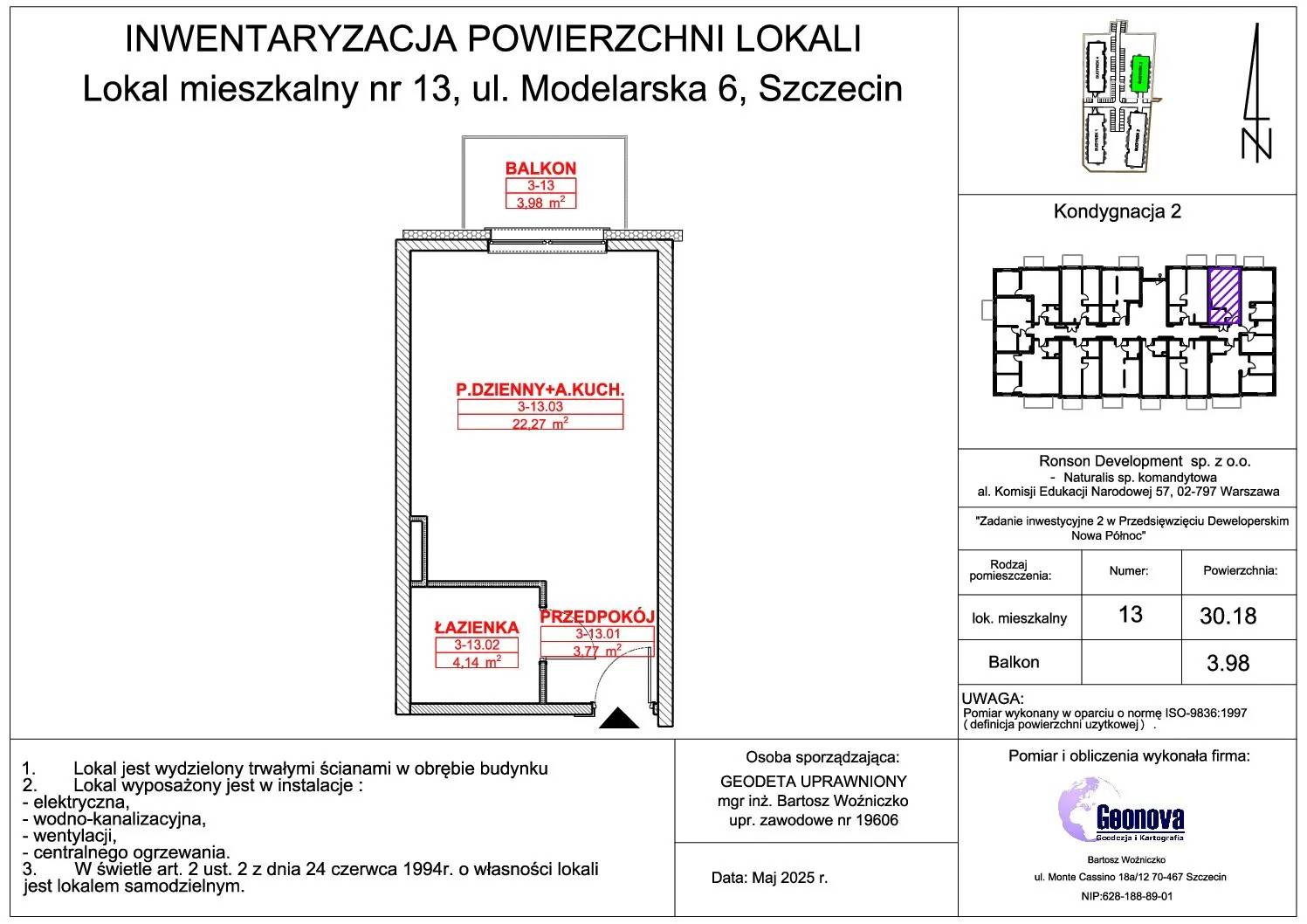 Nowa Północ – inwestycja Ronson - lokal 3A_13, budynek 3