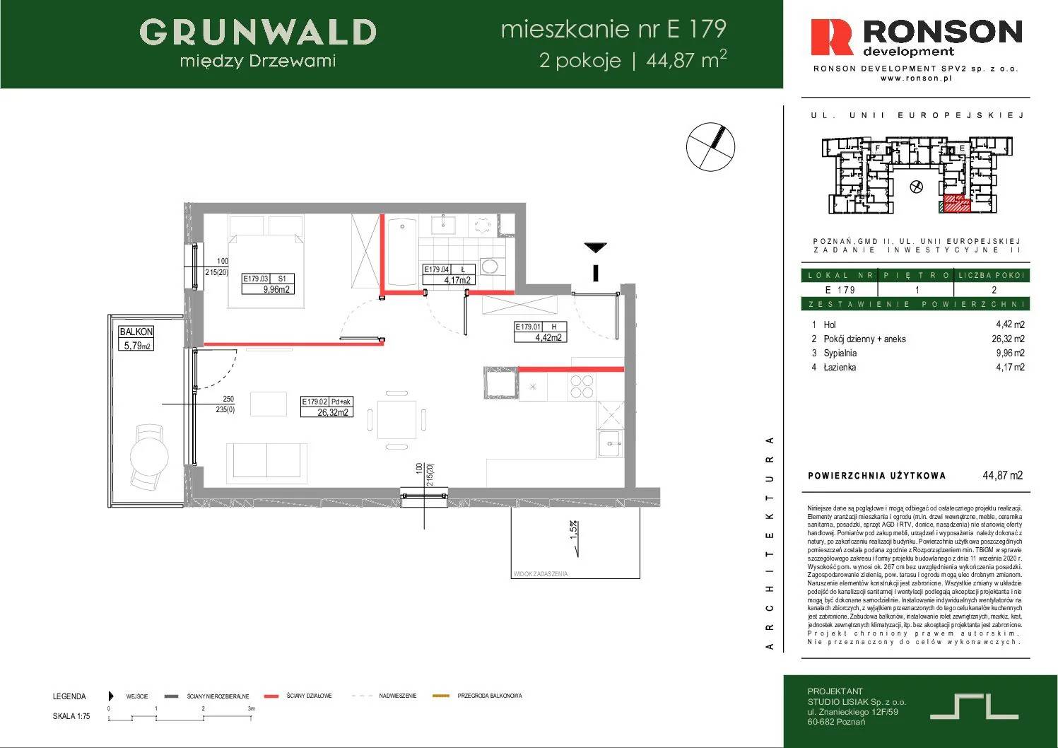 Grunwald Między Drzewami - lokal E179, budynek 3