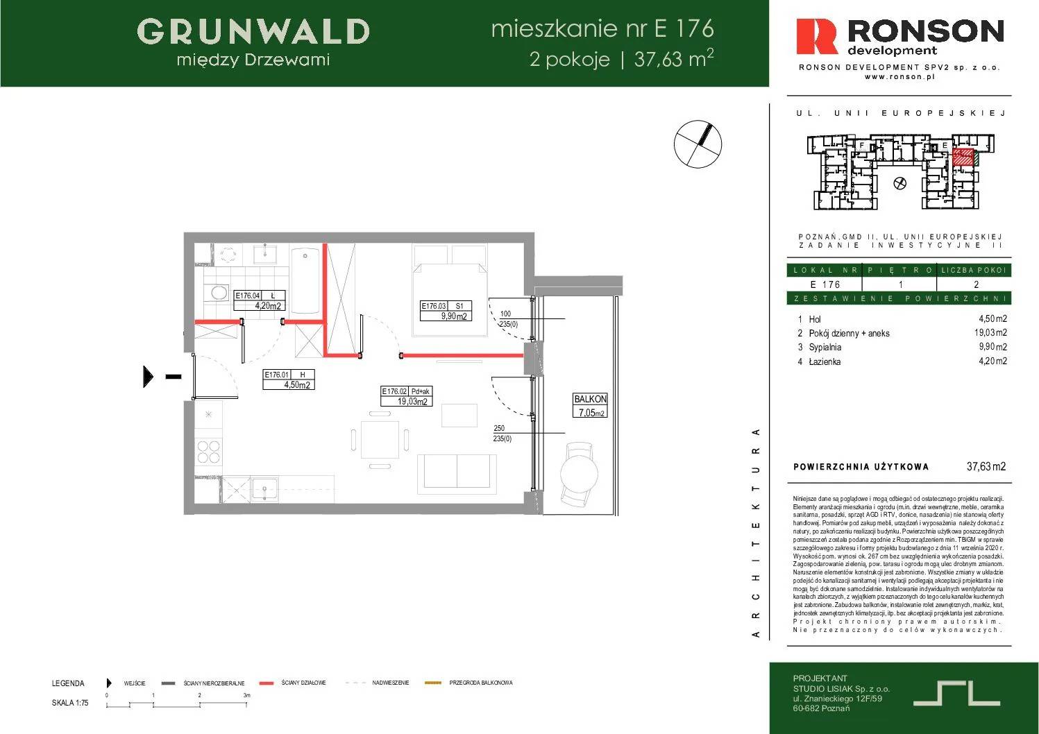 Grunwald Między Drzewami - lokal E176, budynek 3