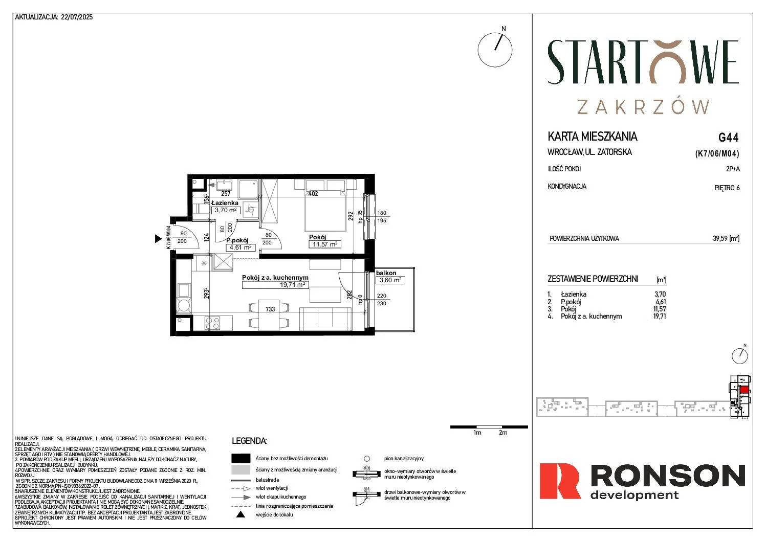 Osiedle Startowe – inwestycja Ronson - lokal G44, budynek 1