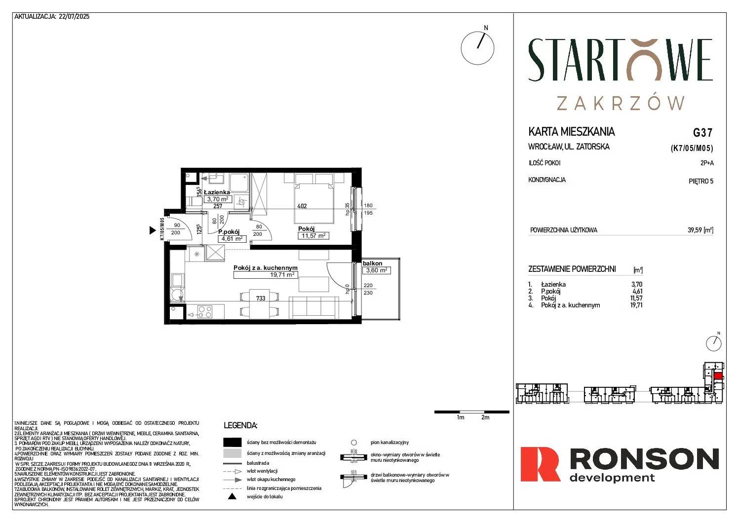 Osiedle Startowe – inwestycja Ronson - lokal G37, budynek 1
