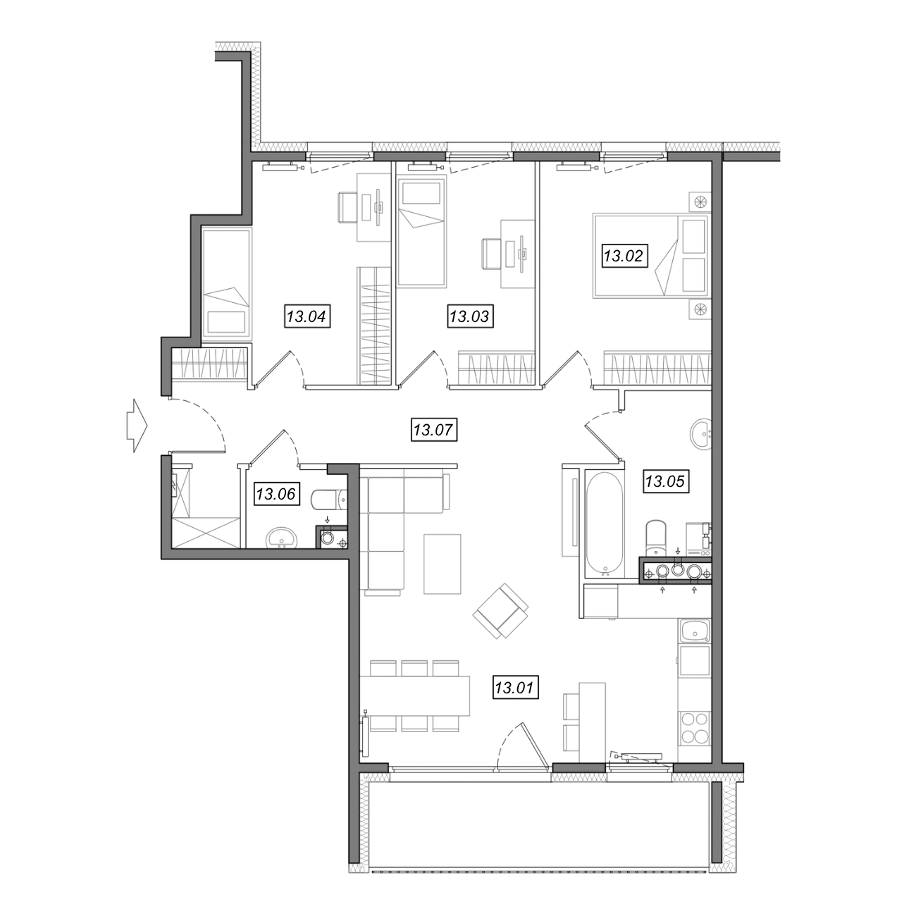 Urzeka – inwestycja Domesta - lokal 8.A.13, budynek 8