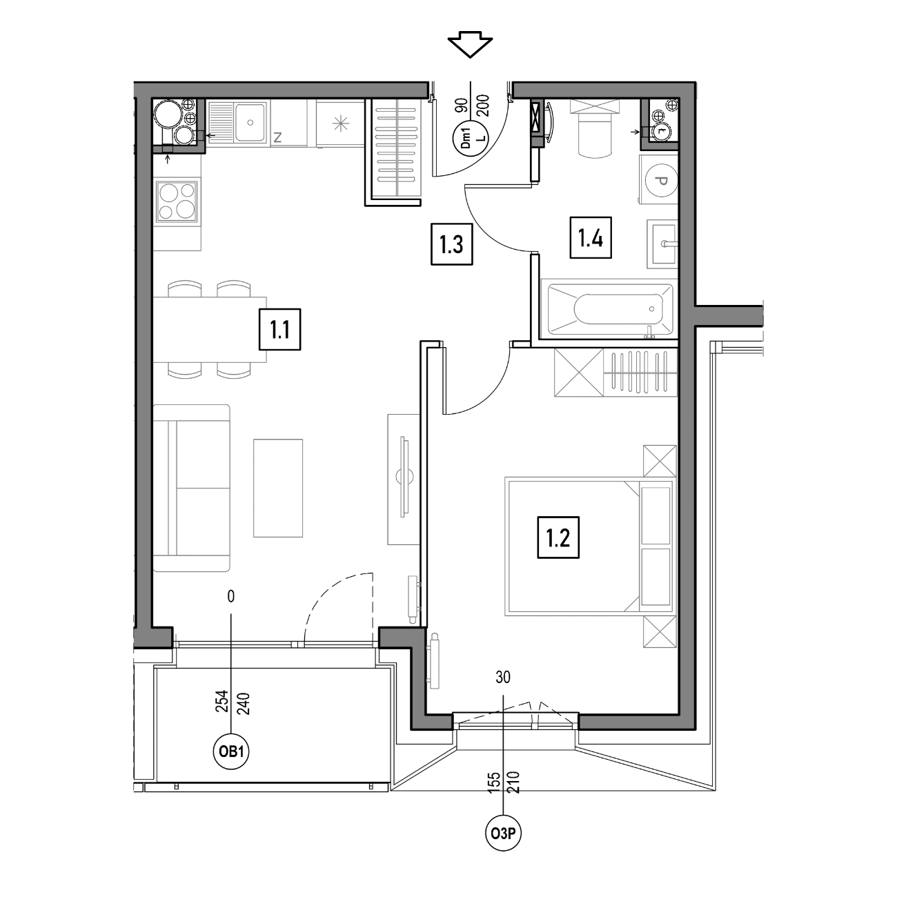GreenLine – inwestycja Domesta - lokal B.4.1, budynek 1