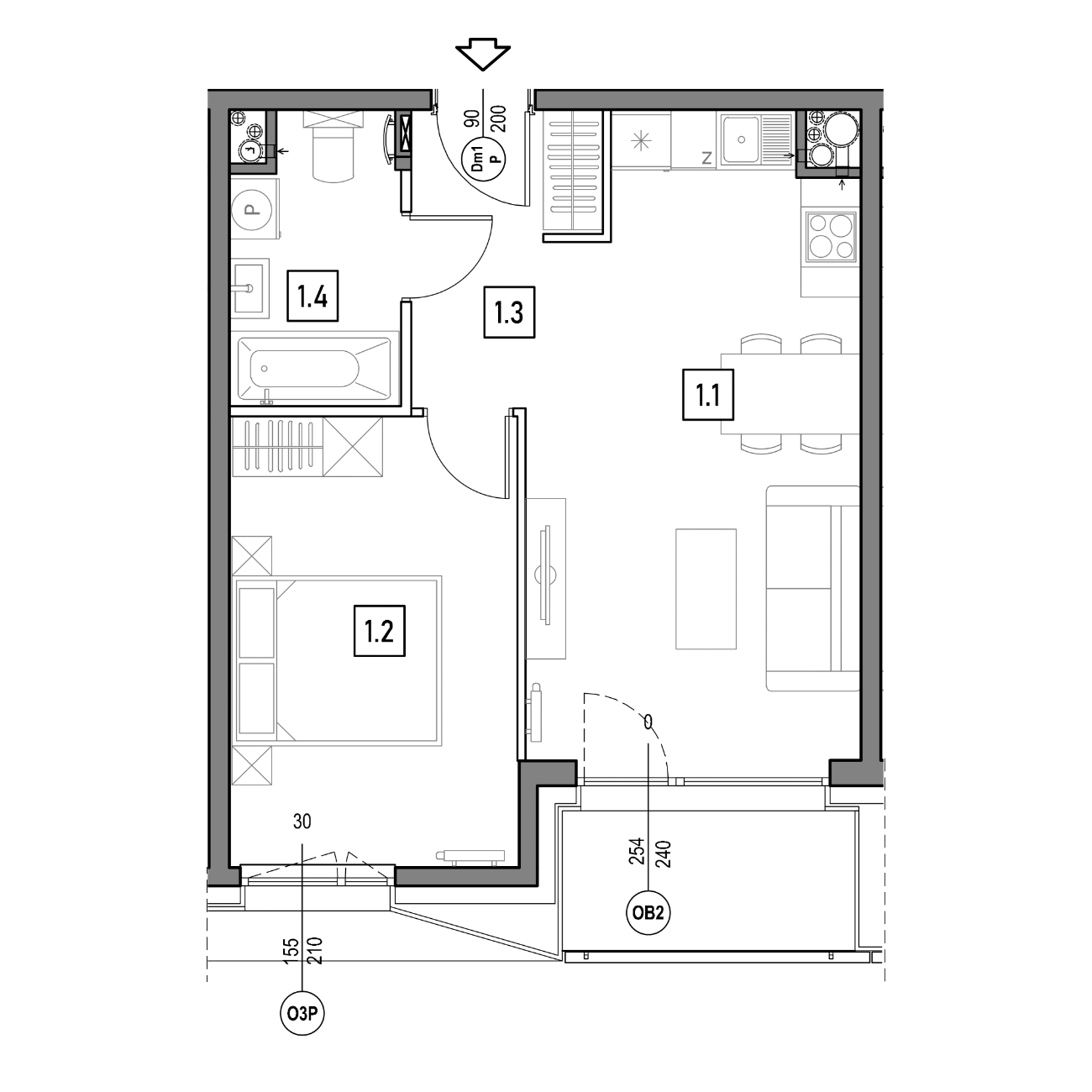 GreenLine – inwestycja Domesta - lokal B.4.2, budynek 1