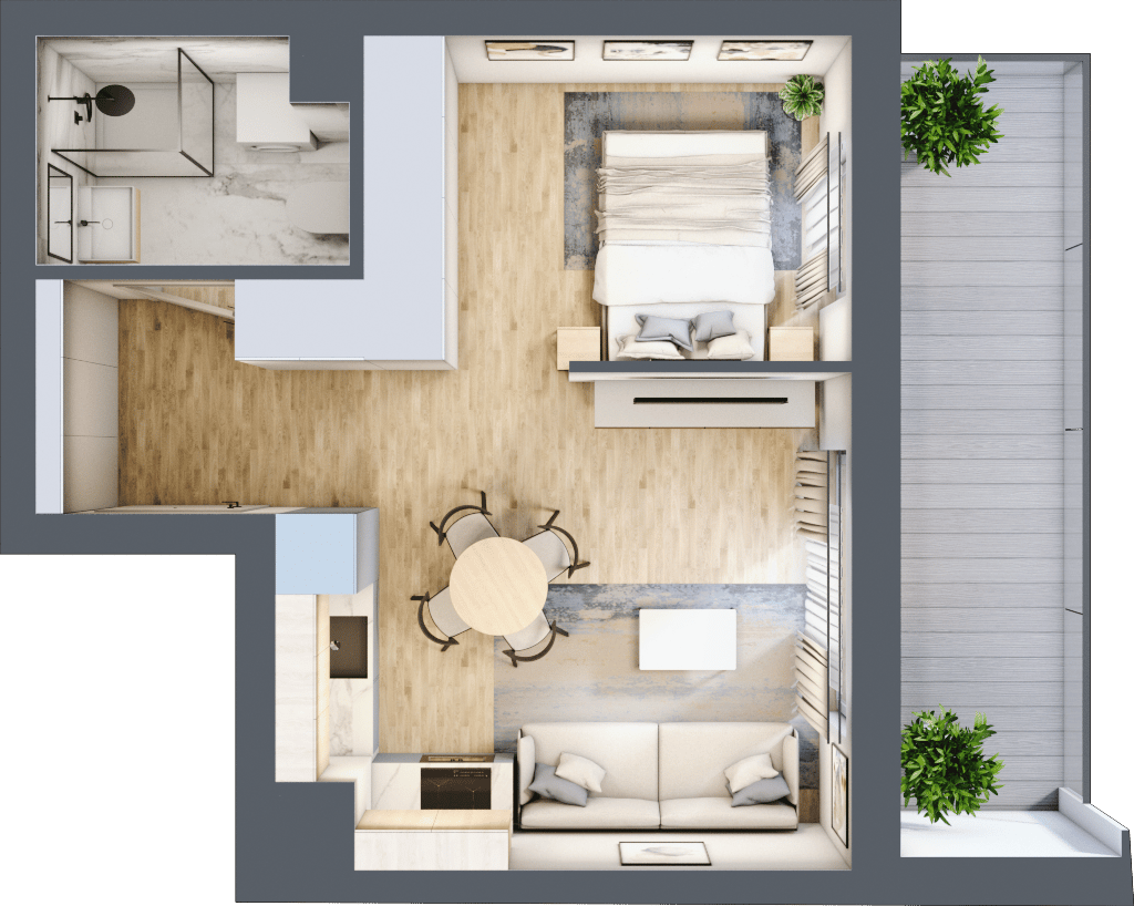Wyspiański Apartamenty - lokal B.1.59, budynek B