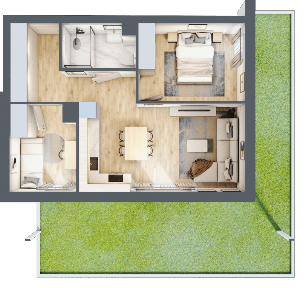Wyspiański Apartamenty - lokal D.0.136, budynek D