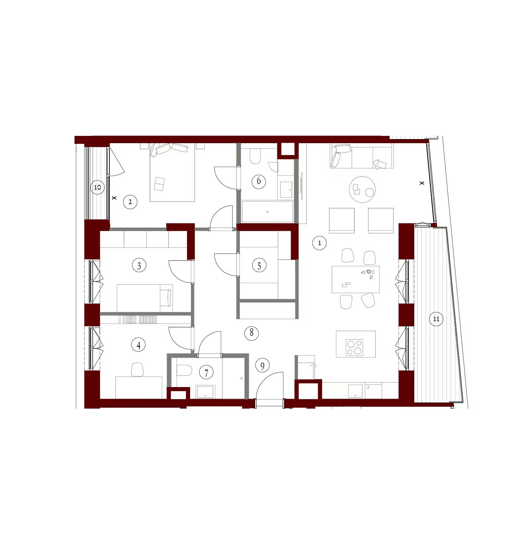 Apartamenty Gutenberga - lokal FE 154, budynek F