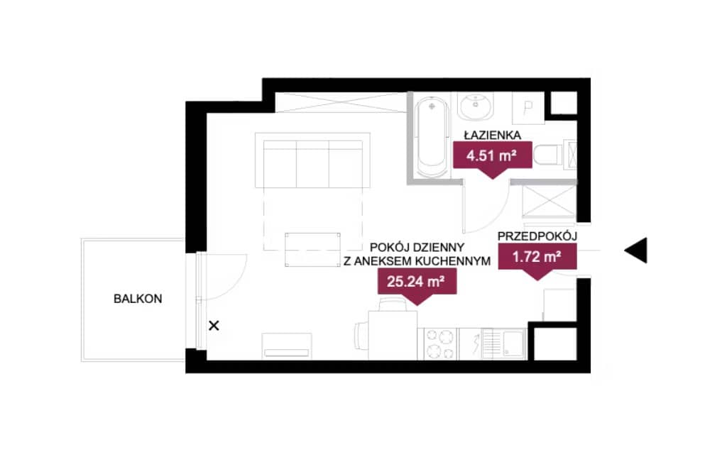 Wieża Jeżyce – inwestycja Archicom - lokal GA 51, budynek G