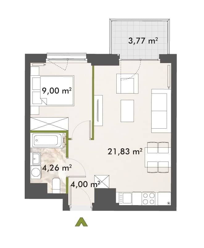 XYZ Place – inwestycja Matexi - lokal F1.D.04.02, budynek 30