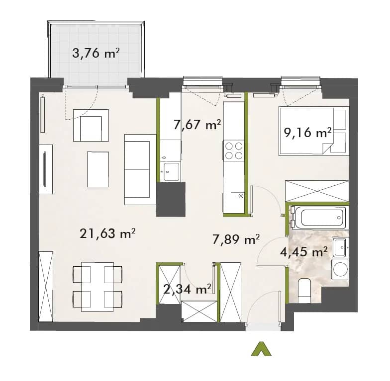 XYZ Place – inwestycja Matexi - lokal F1.D.06.03, budynek 30