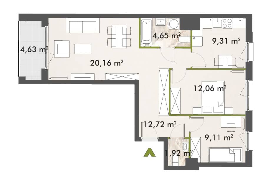 XYZ Place – inwestycja Matexi - lokal F1.D.10.01, budynek 30