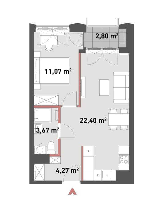 Żelazna 54 – inwestycja Matexi - lokal A.04.07, budynek 54