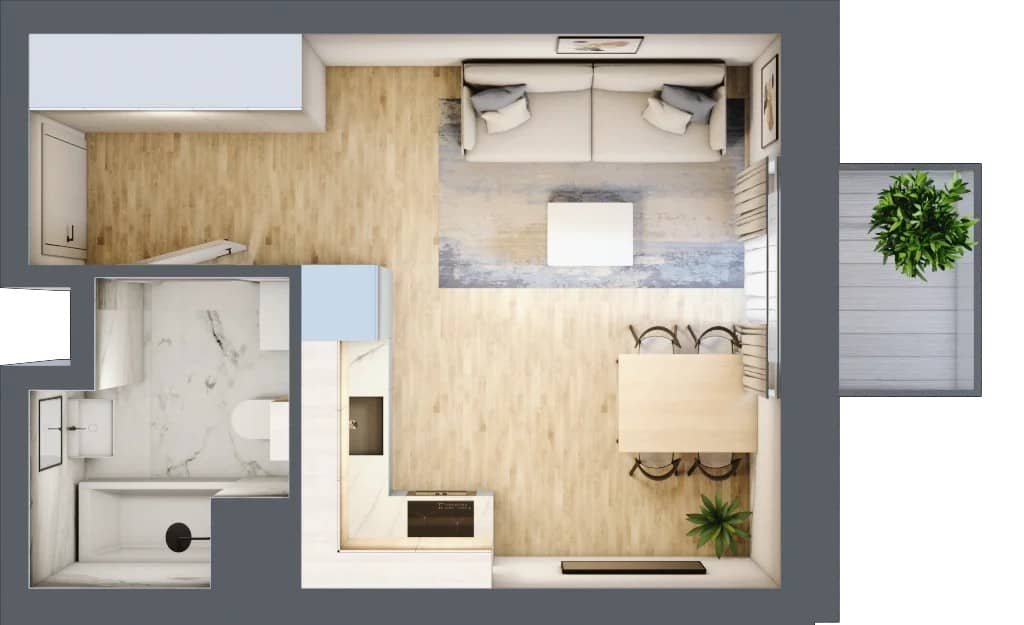 Mieszczańska Park – inwestycja Rafin Developer - lokal 01.6.M03