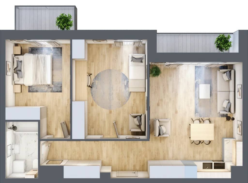Mieszczańska Park – inwestycja Rafin Developer - lokal 02.6.M01