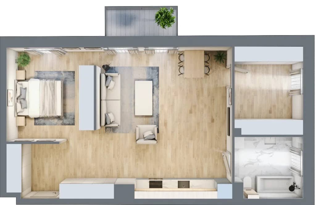 Mieszczańska Park – inwestycja Rafin Developer - lokal 04.3.M05