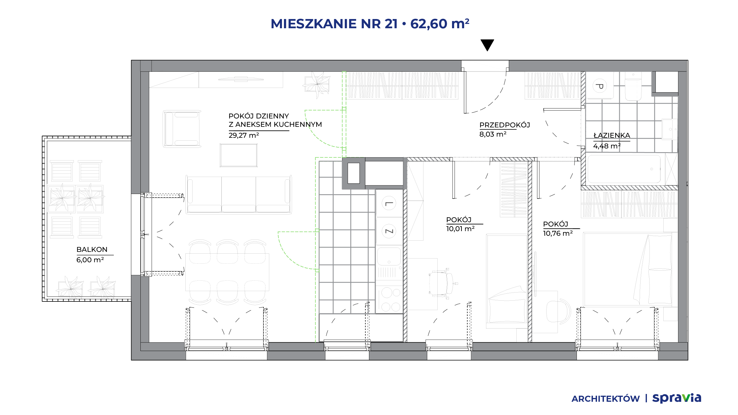 Architektów – inwestycja Spravia - lokal 21, budynek B1