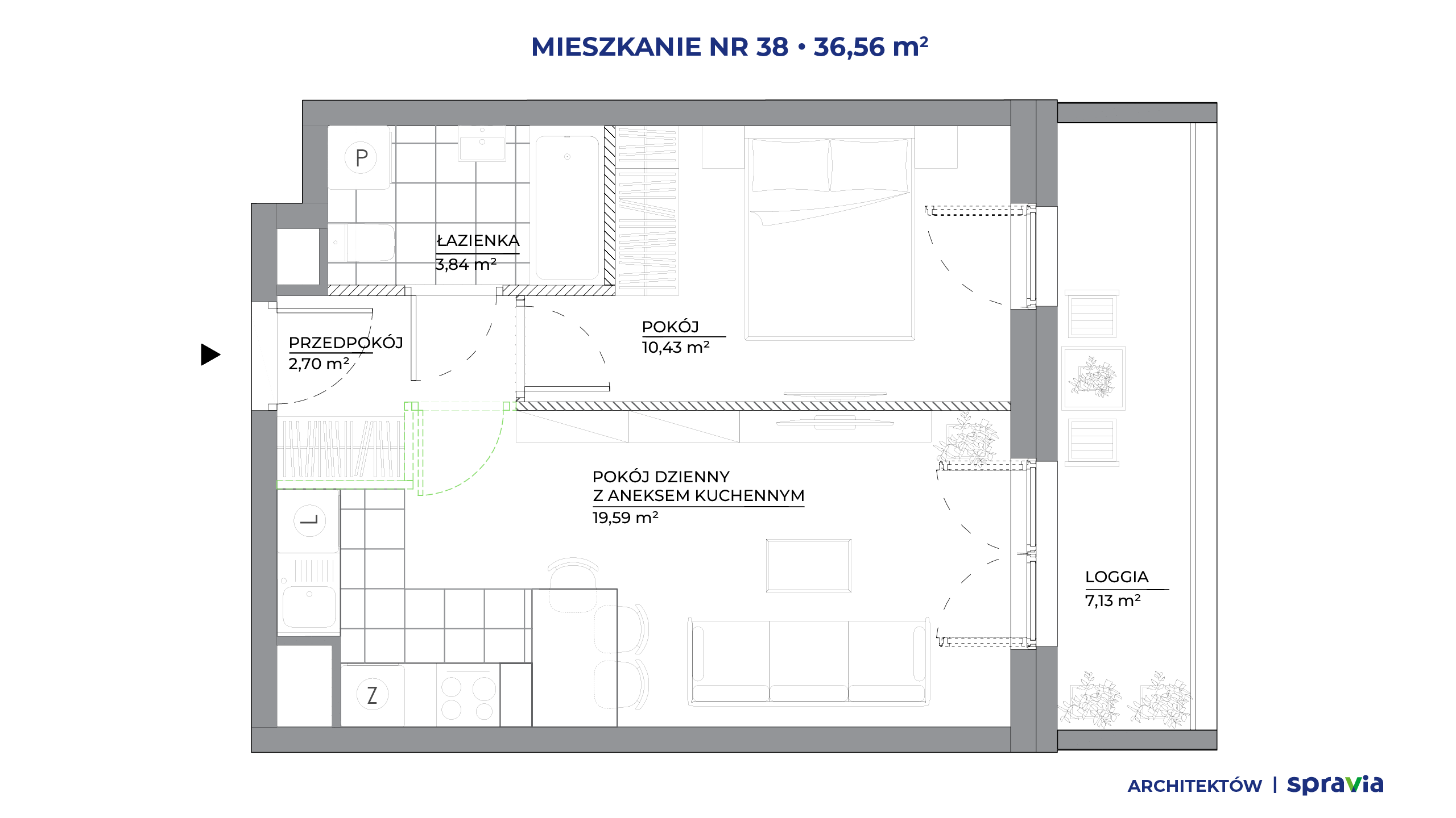 Architektów – inwestycja Spravia - lokal 38, budynek B1
