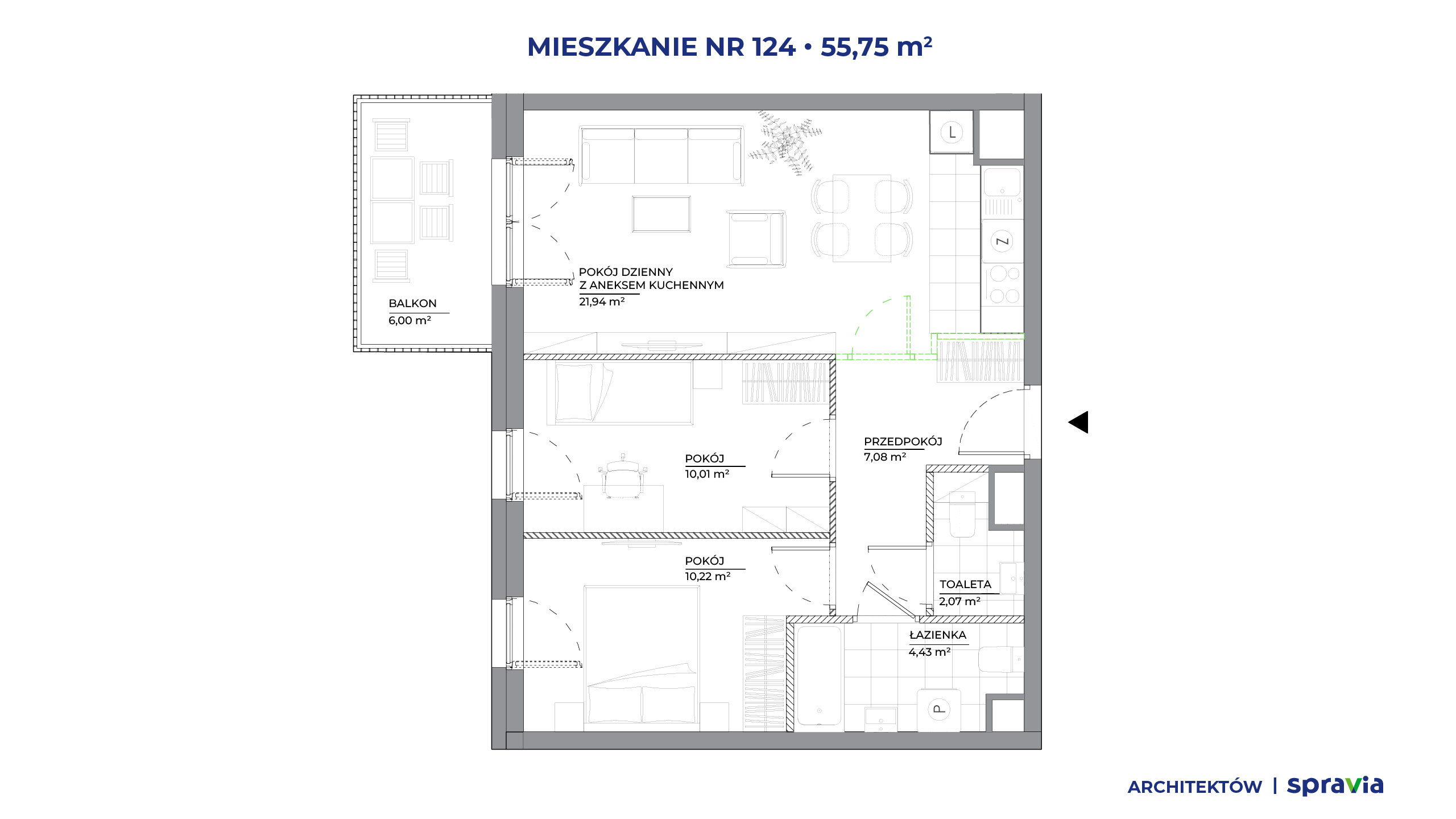 Architektów – inwestycja Spravia - lokal 124, budynek A