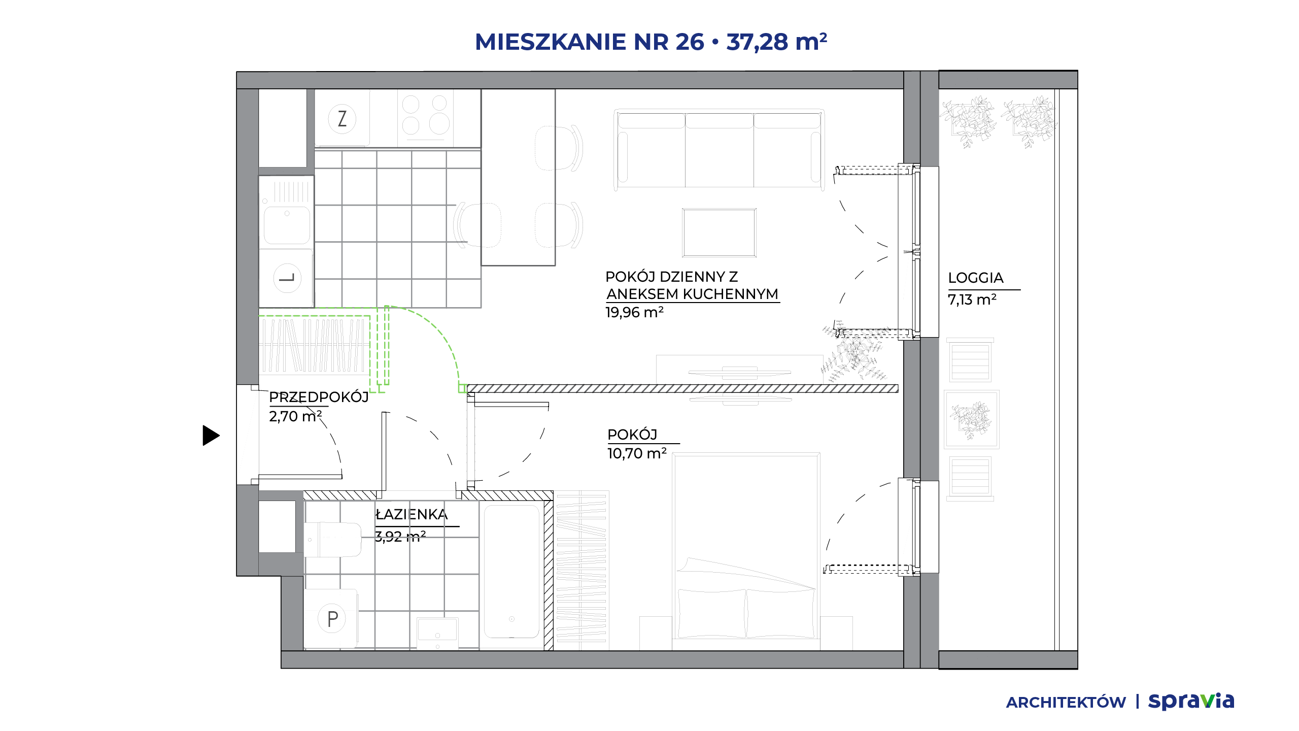 Architektów – inwestycja Spravia - lokal 26, budynek B1