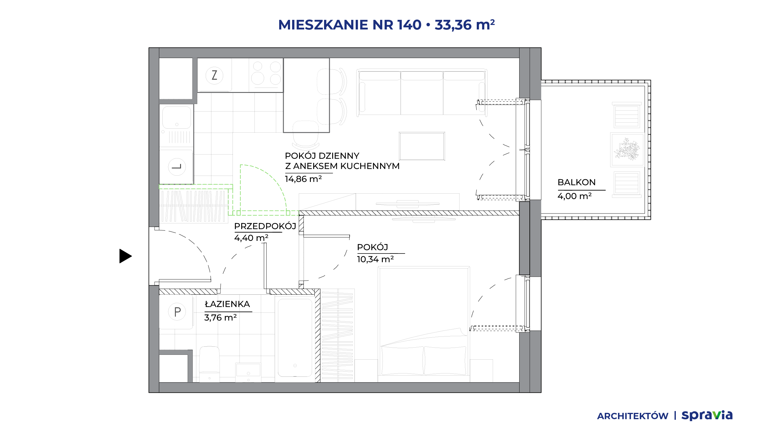Architektów – inwestycja Spravia - lokal 140, budynek A