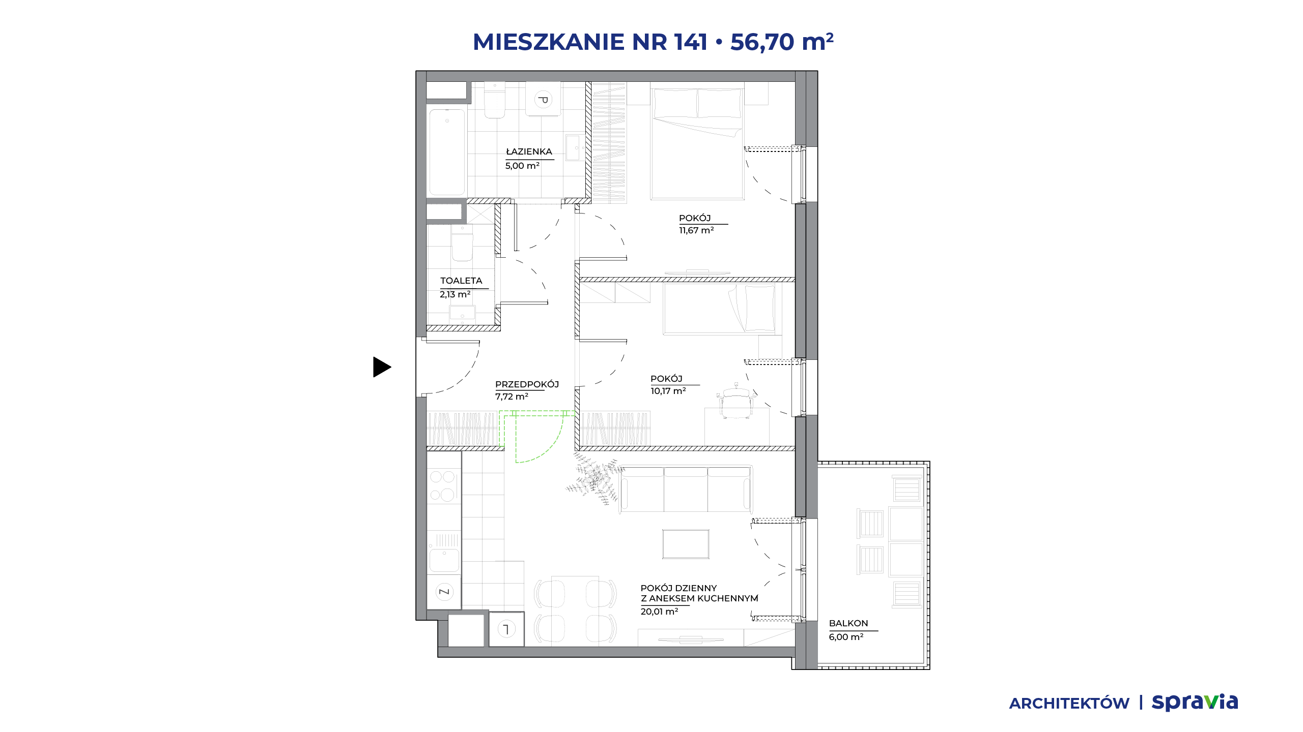 Architektów – inwestycja Spravia - lokal 141, budynek A